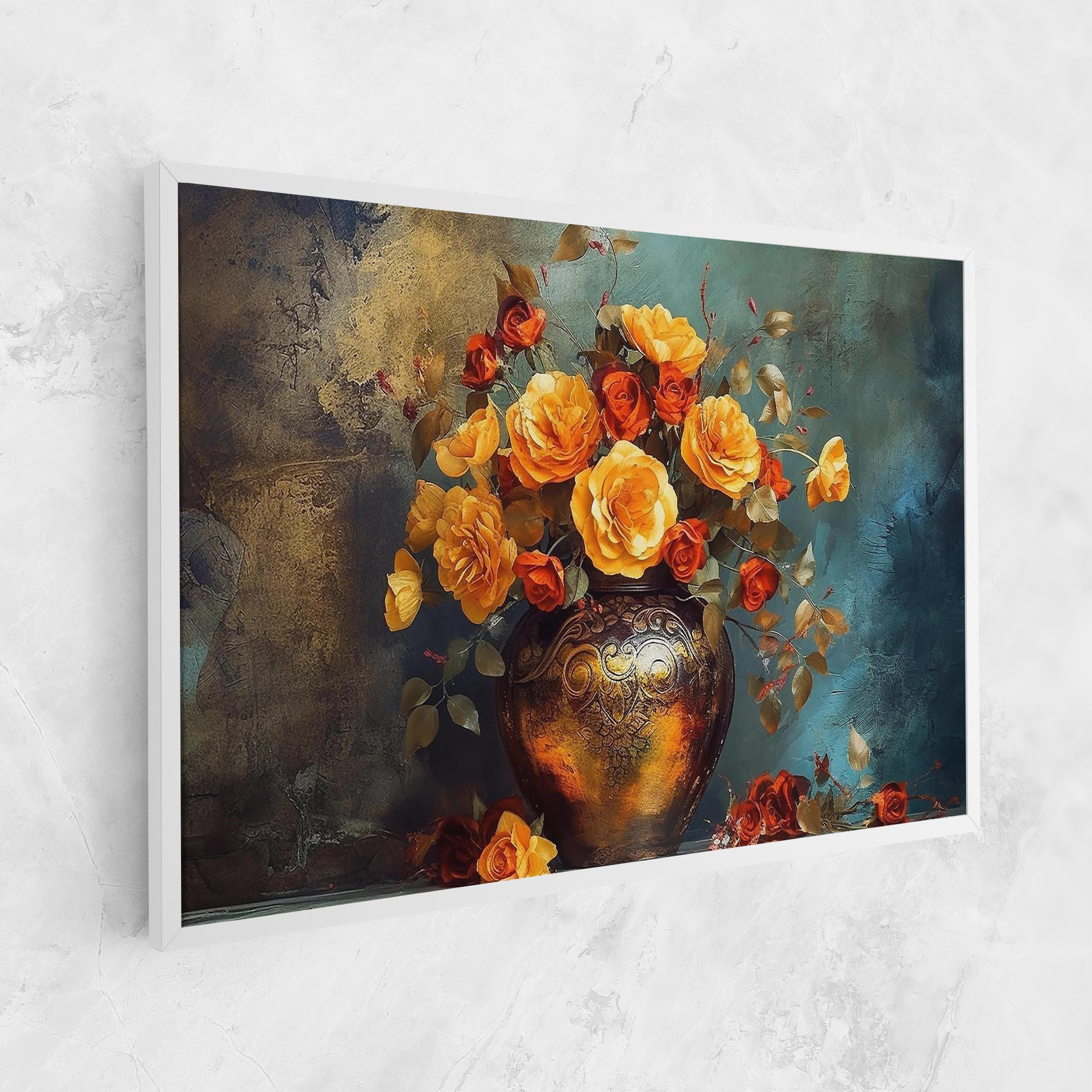 Tablou Canvas Red Orange Flower Vase mockup 1