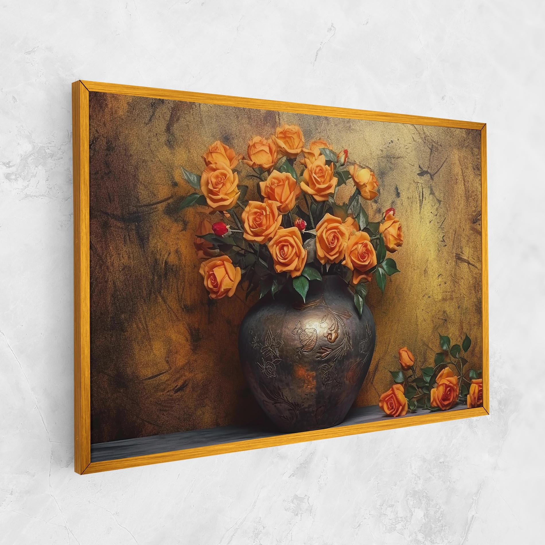 Tablou Canvas Orange Vintage Vase mockup 1