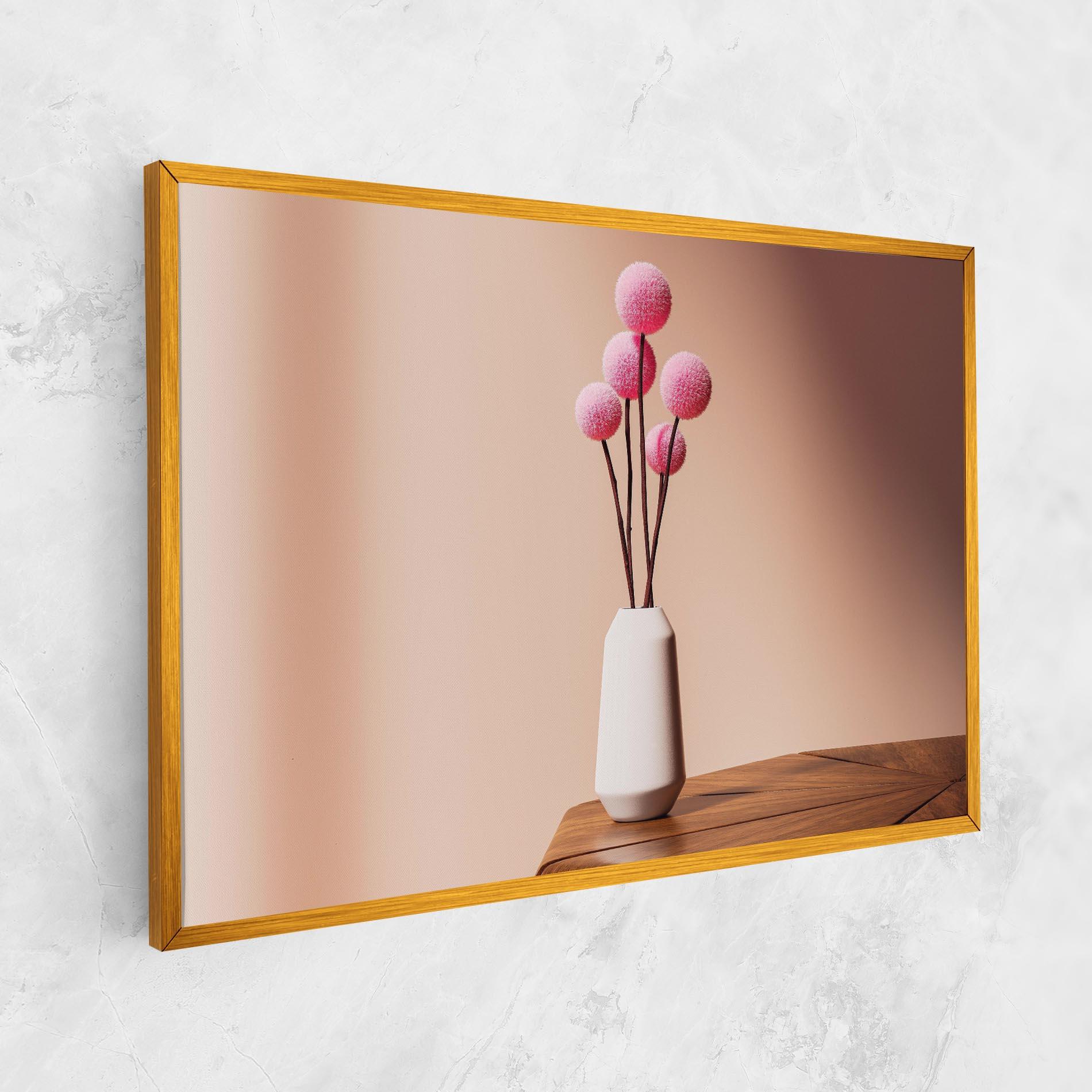Tablou Canvas Pink Circle Vase mockup 1