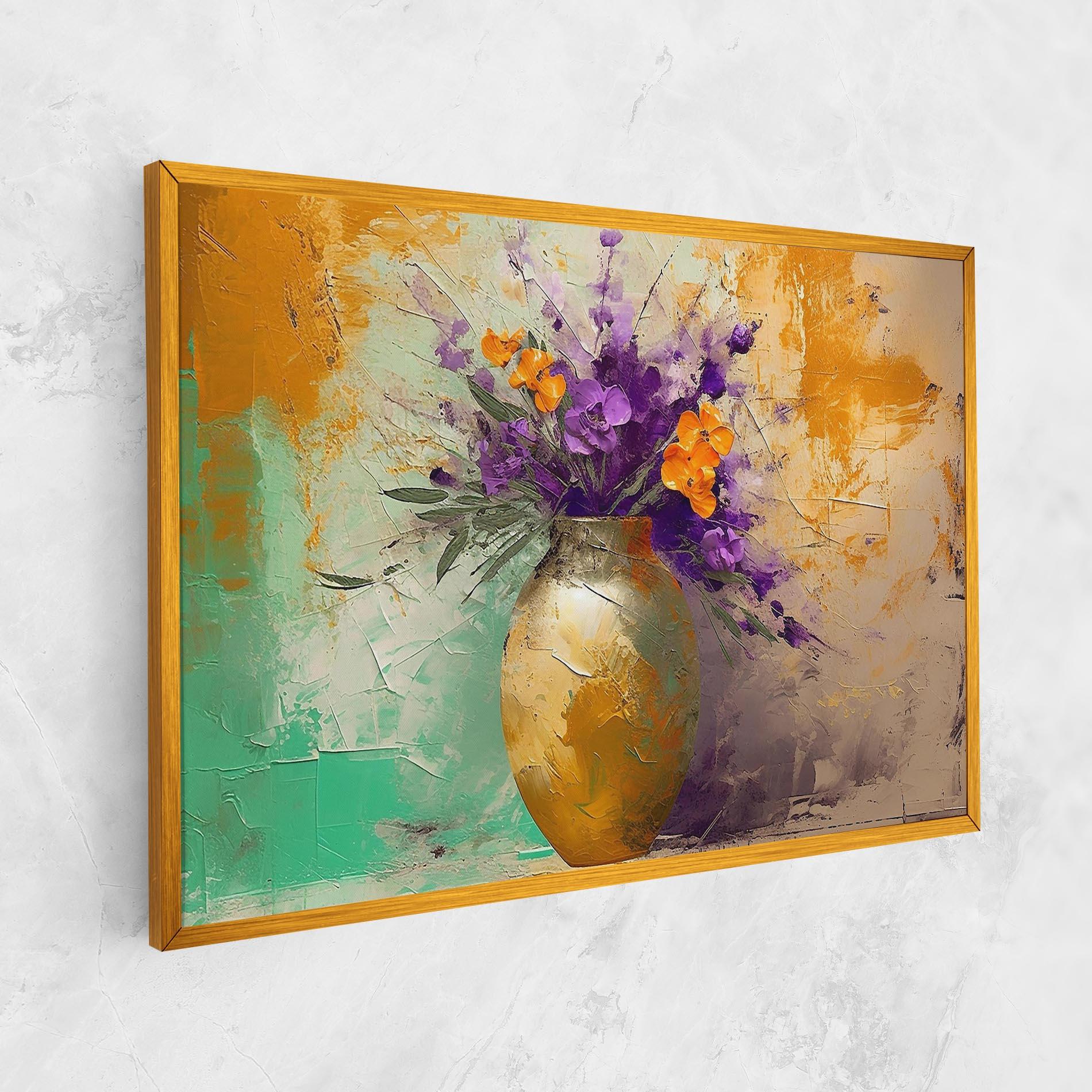 Tablou Canvas Purple Orange Plant Vase mockup 1