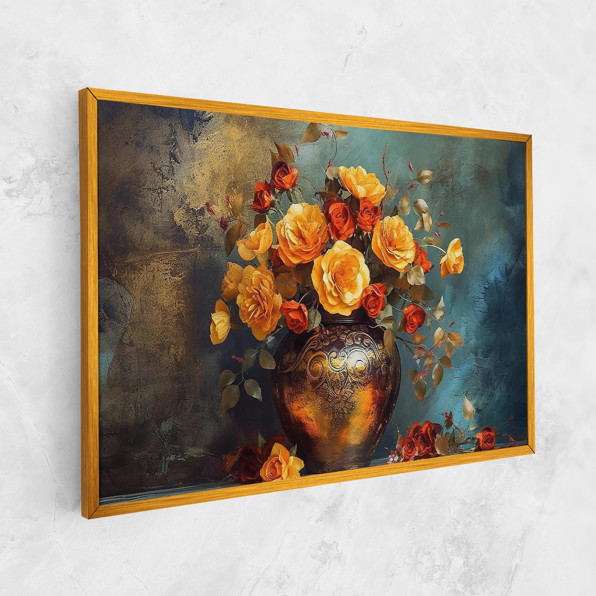 Tablou Canvas Red Orange Flower Vase mockup 1