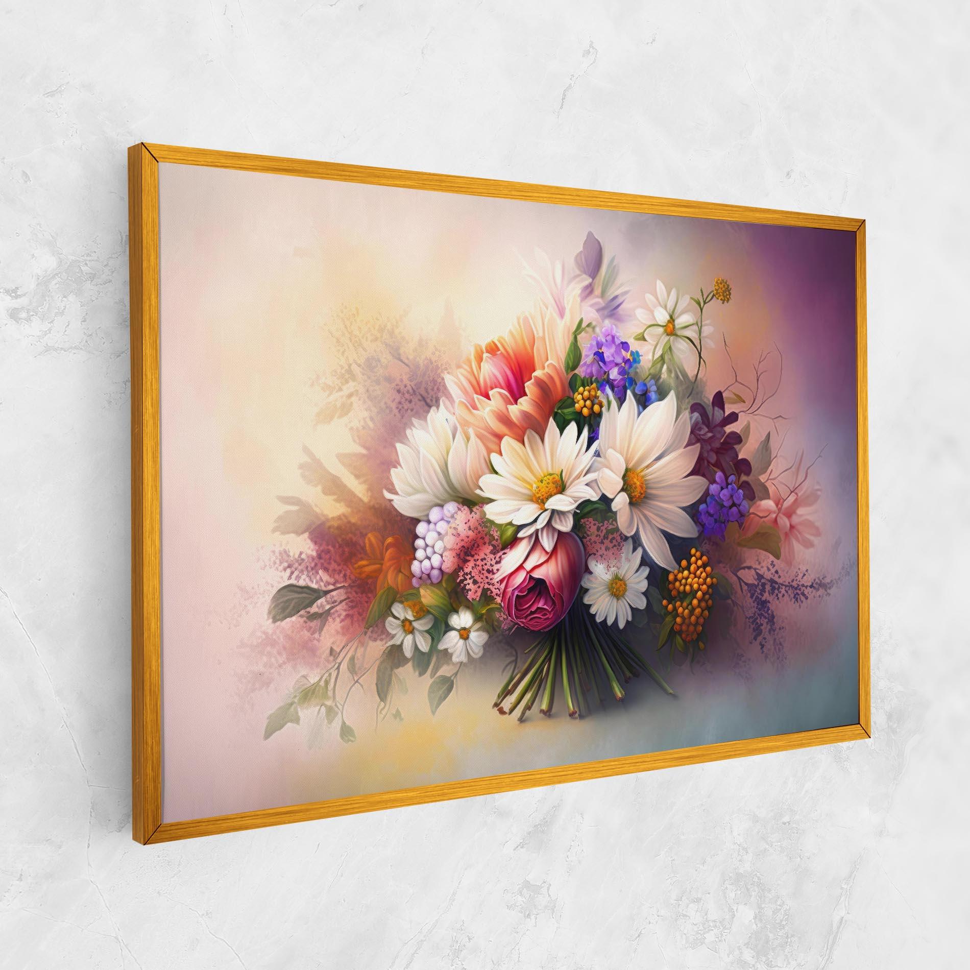 Tablou Canvas Vecteezy_ai Generated Bouquet Of Fresh Spring Flowers On Light_23373362_865 mockup 1