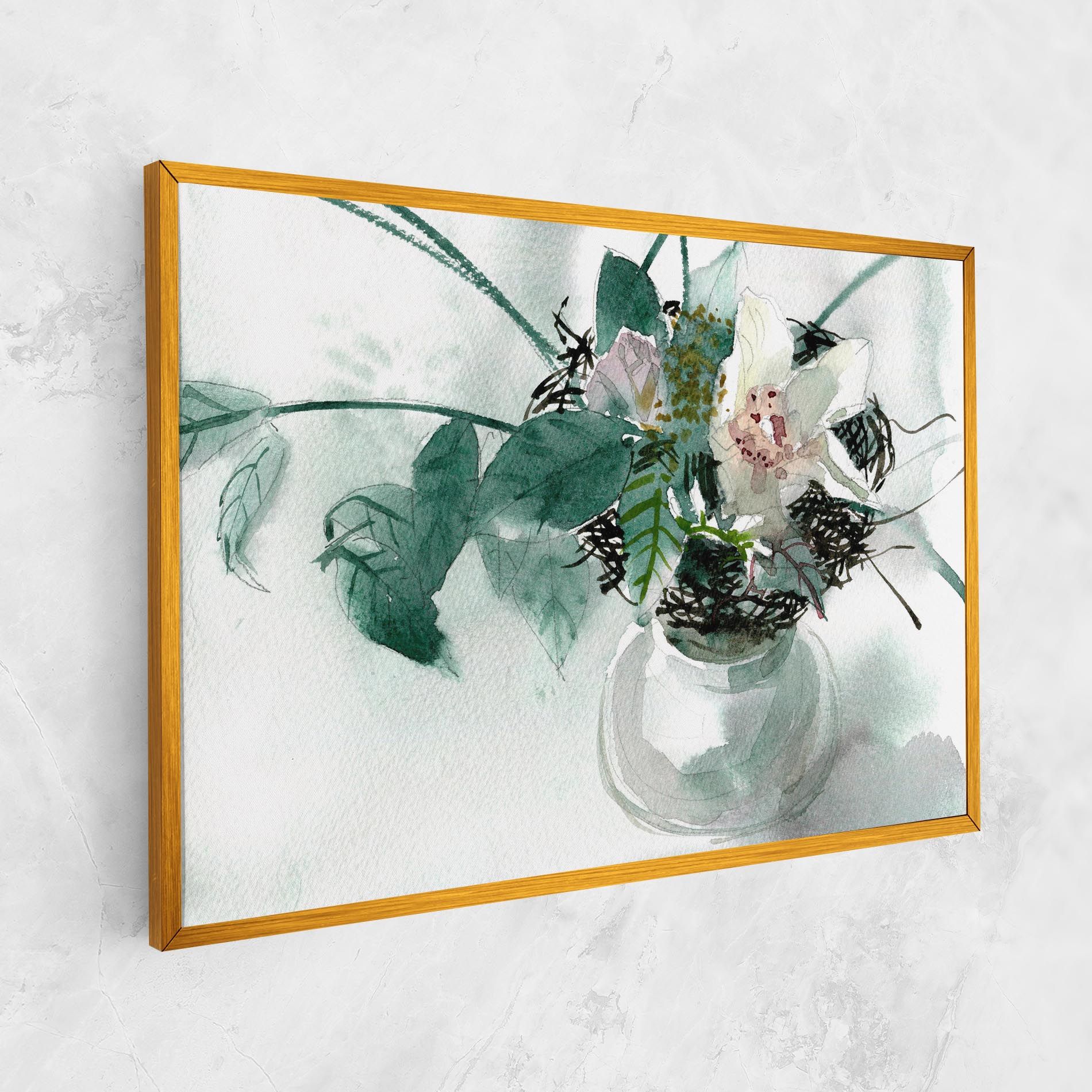 White Flower Vase mockup 1