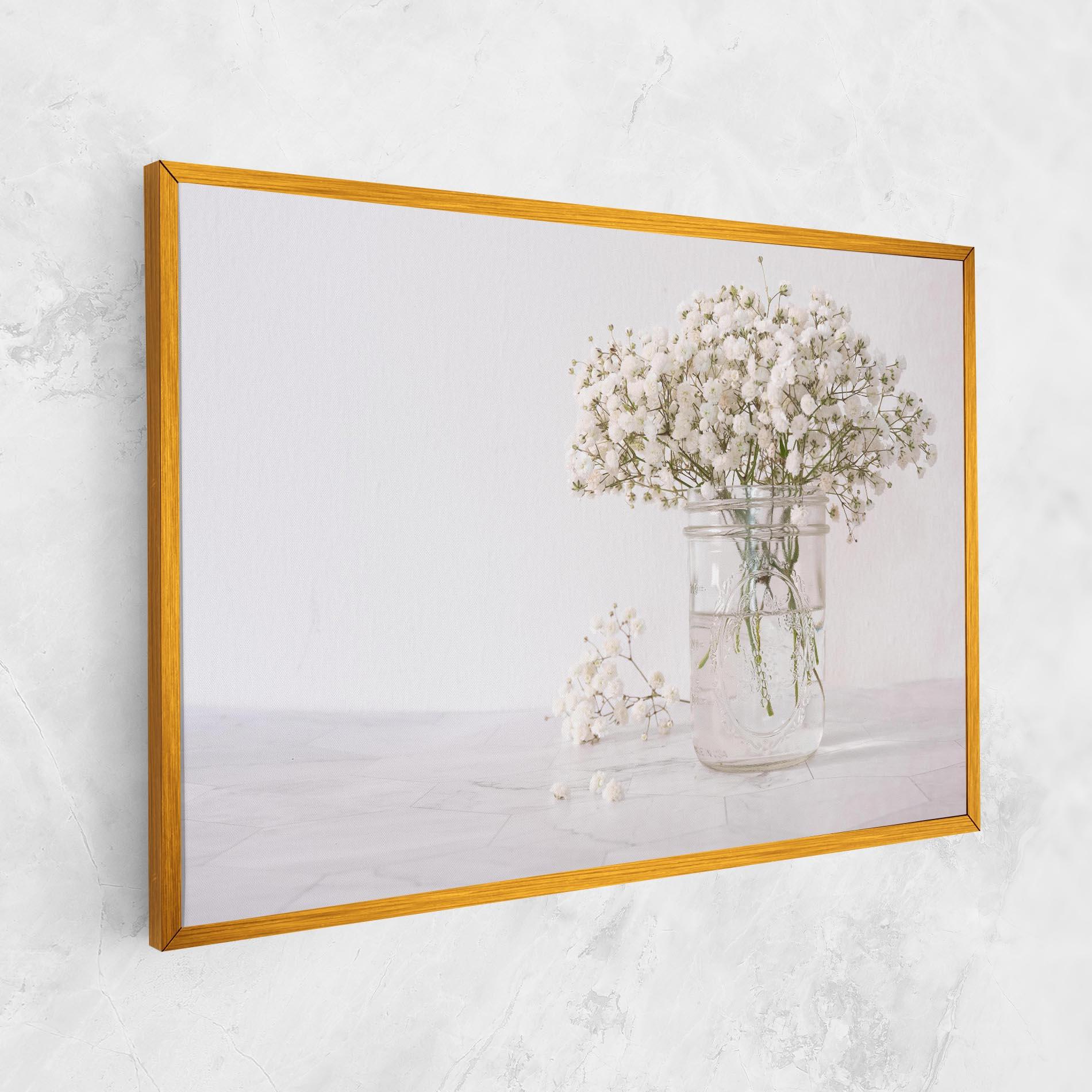 Tablou Canvas White Tiny Flower Vase mockup 1