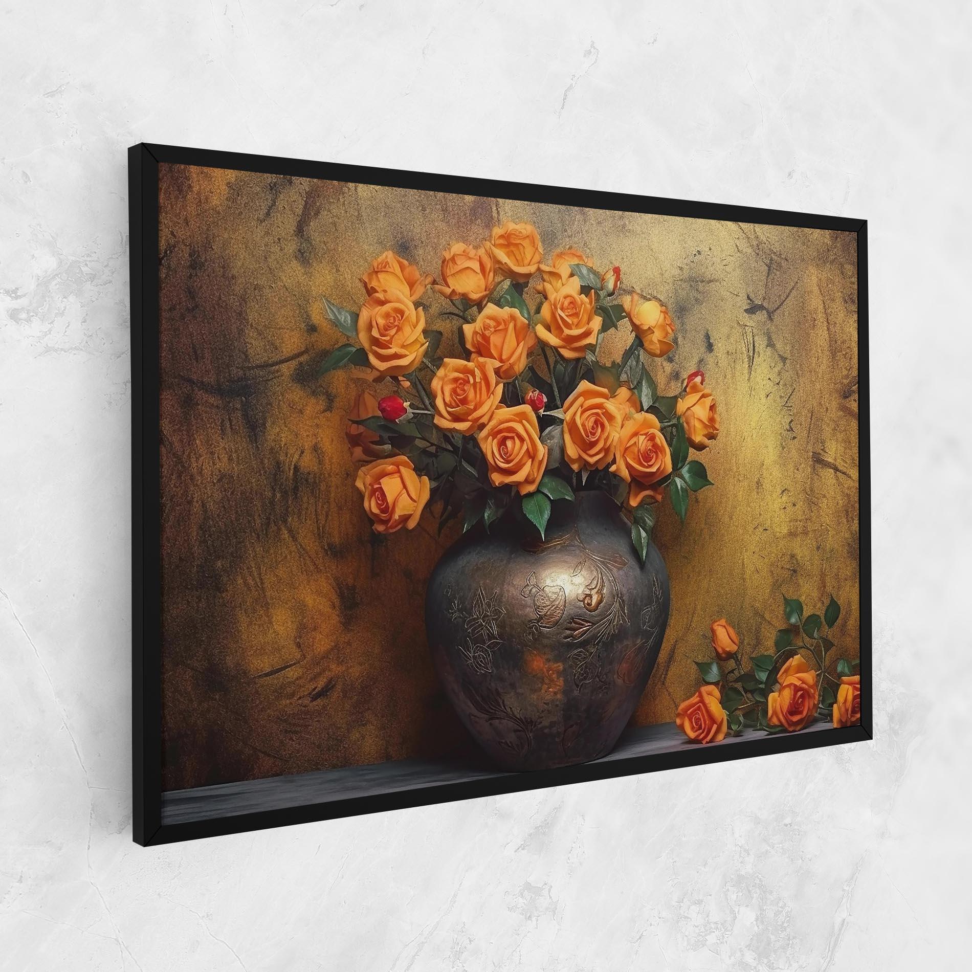Tablou Canvas Orange Vintage Vase mockup 1