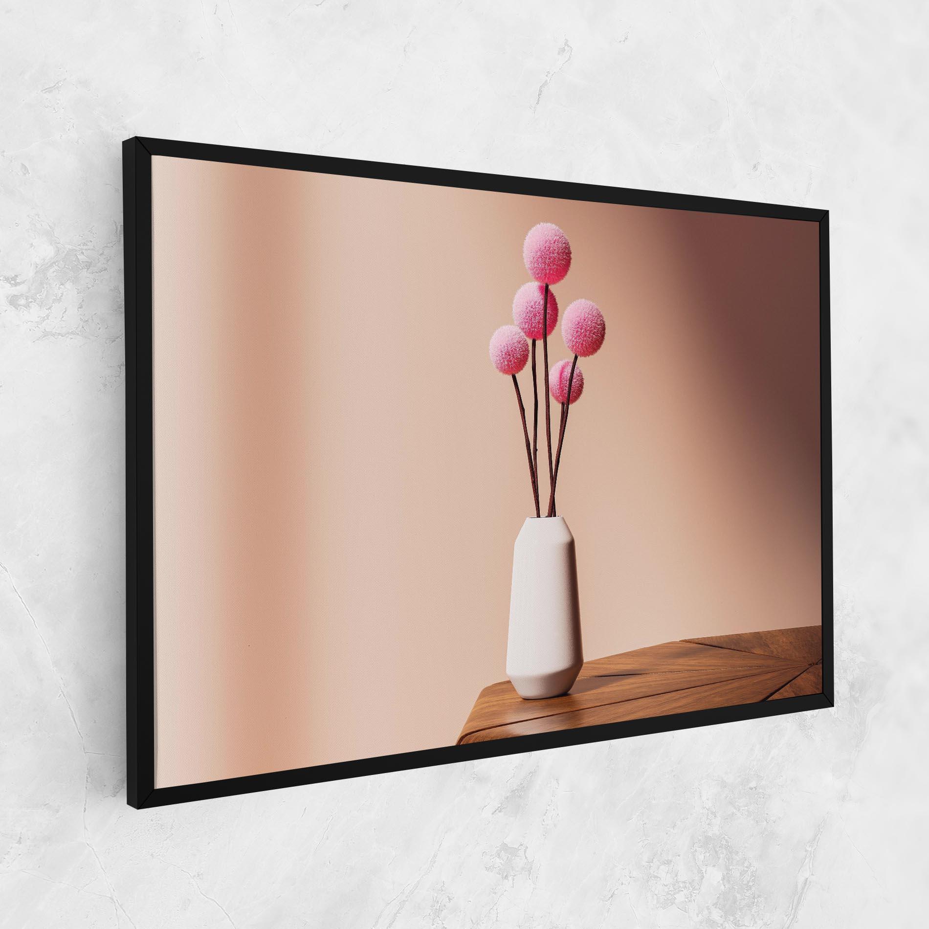 Tablou Canvas Pink Circle Vase mockup 1
