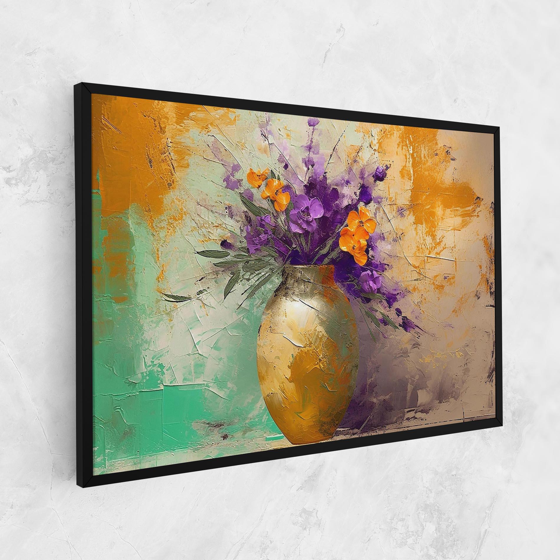 Tablou Canvas Purple Orange Plant Vase mockup 1