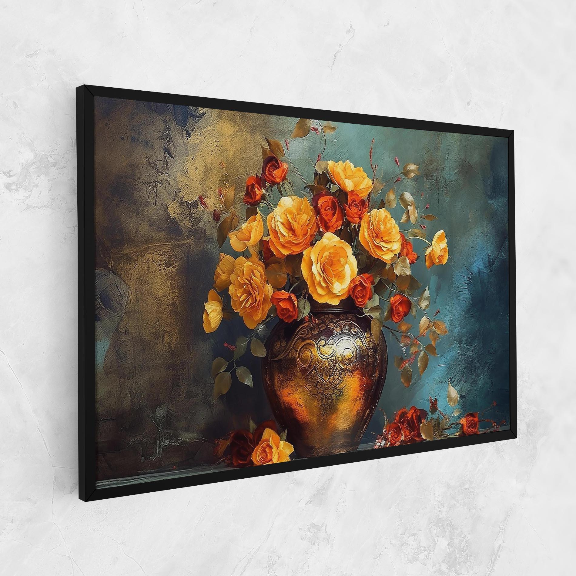 Tablou Canvas Red Orange Flower Vase mockup 1