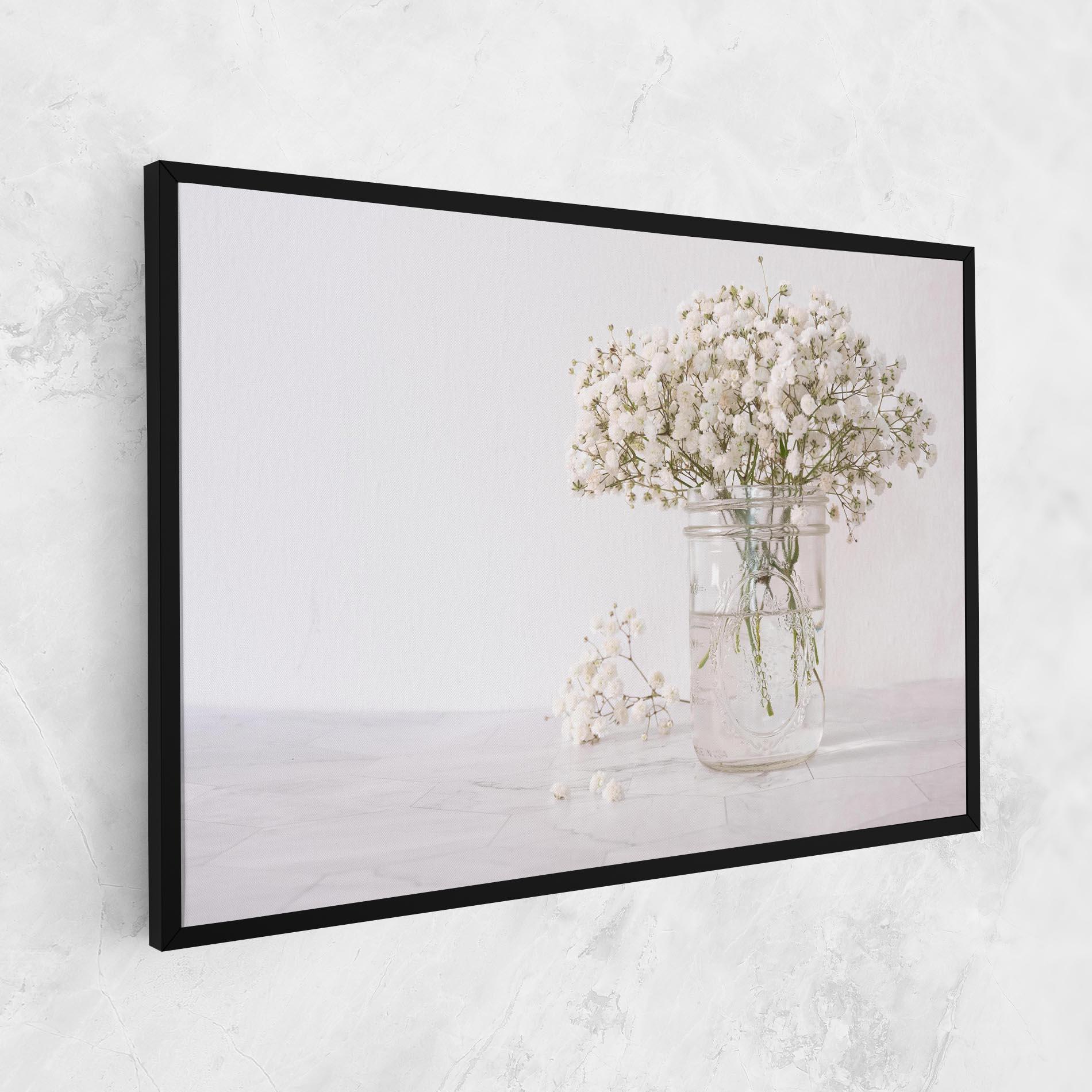 Tablou Canvas White Tiny Flower Vase mockup 1
