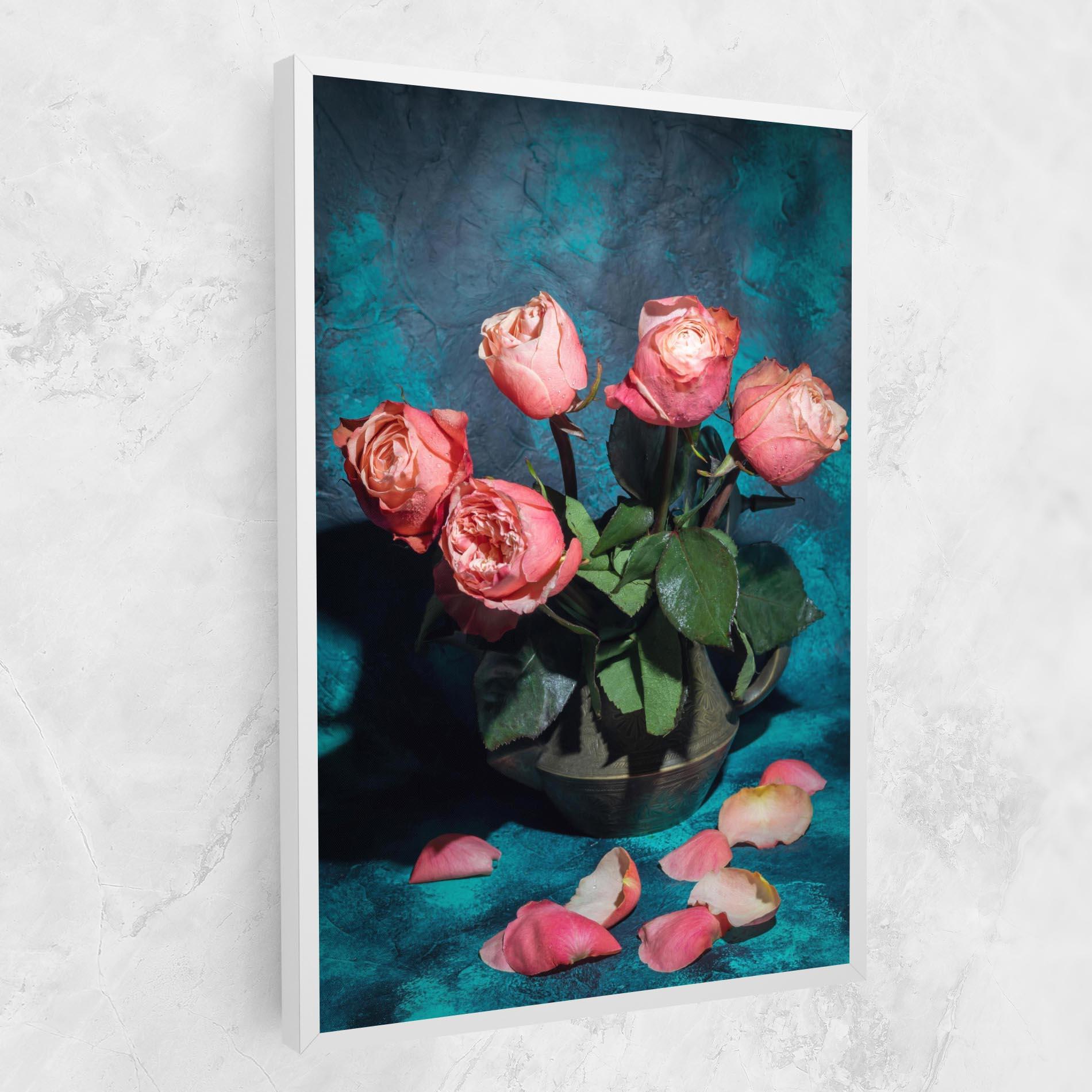 Tablou Canvas Bouquet Roses Vase mockup 1