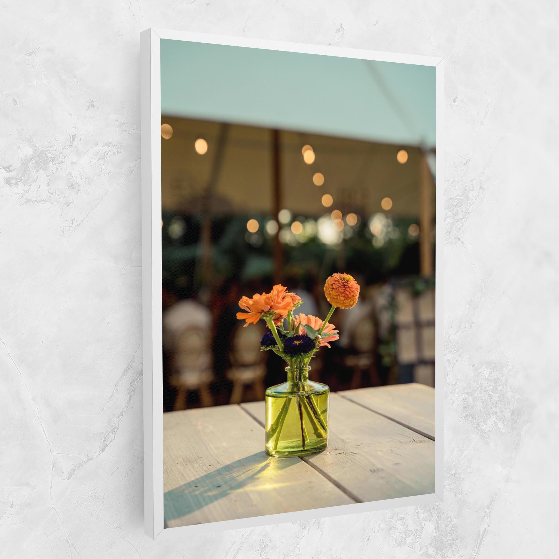 Tablou Canvas Orange Flowers Vase mockup 1