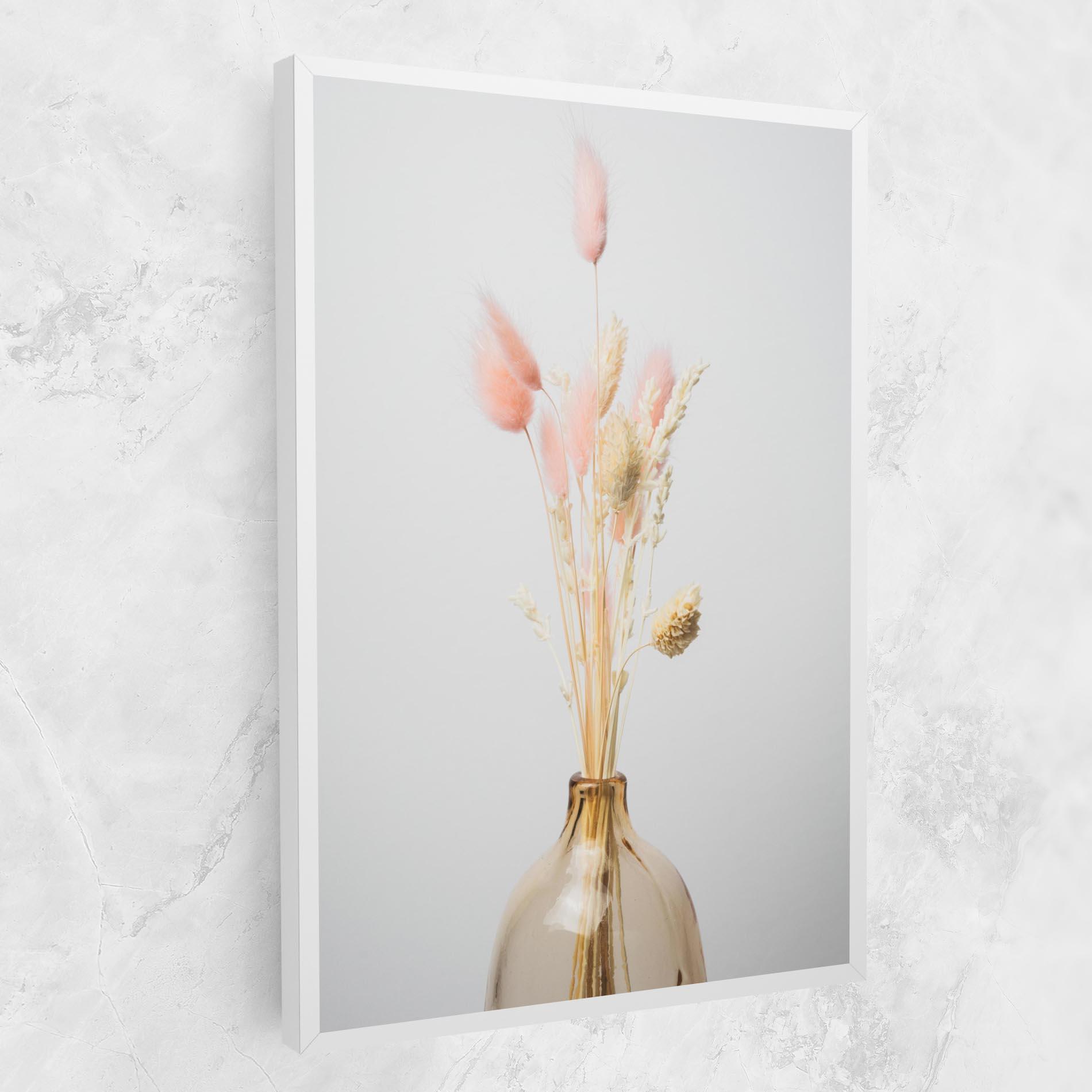 Tablou Canvas Pink Cream Flower Vase mockup 1