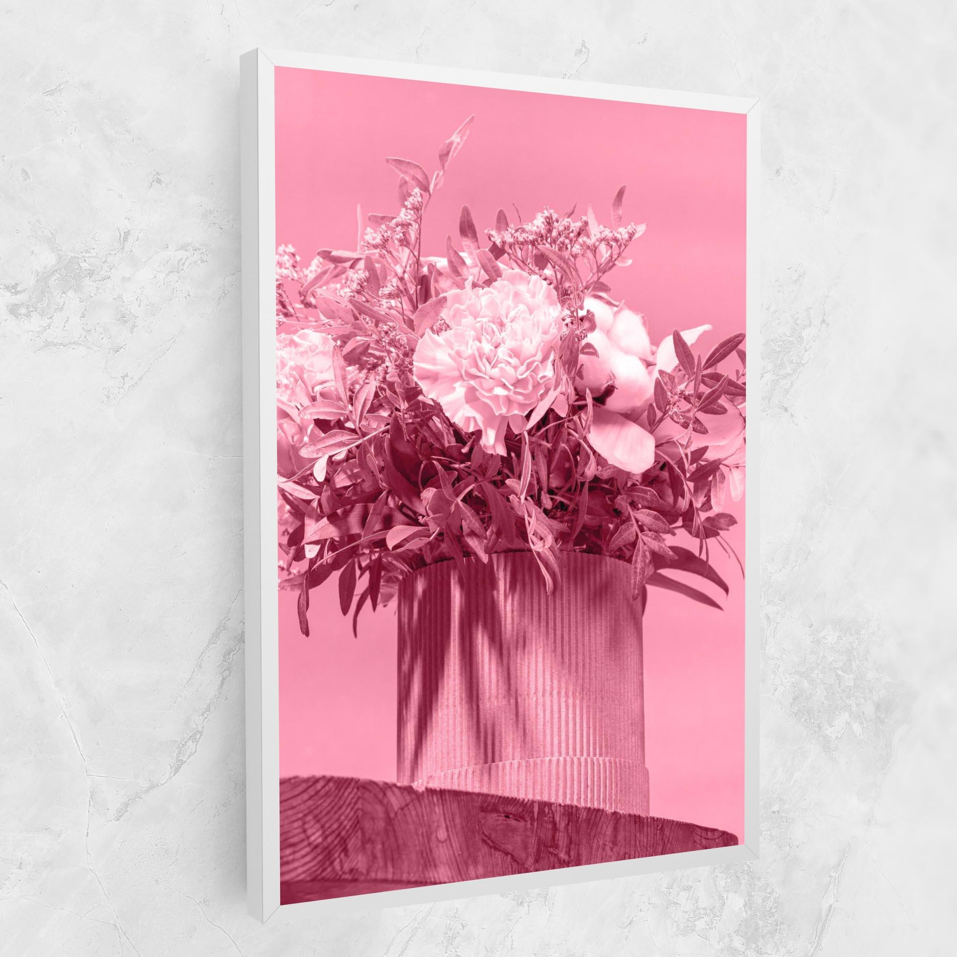 Tablou Canvas Pink Light Vase mockup 1