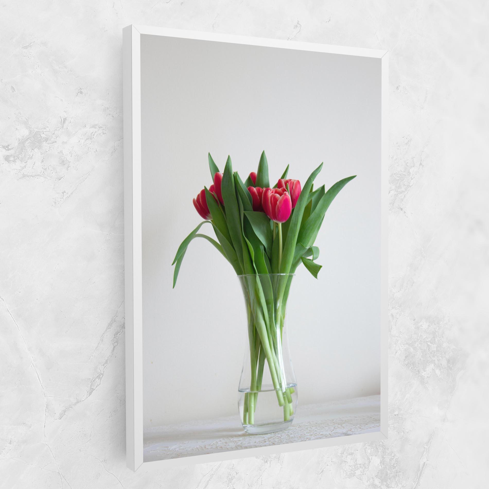 Tablou Canvas Pretty Tulips Vase mockup 1