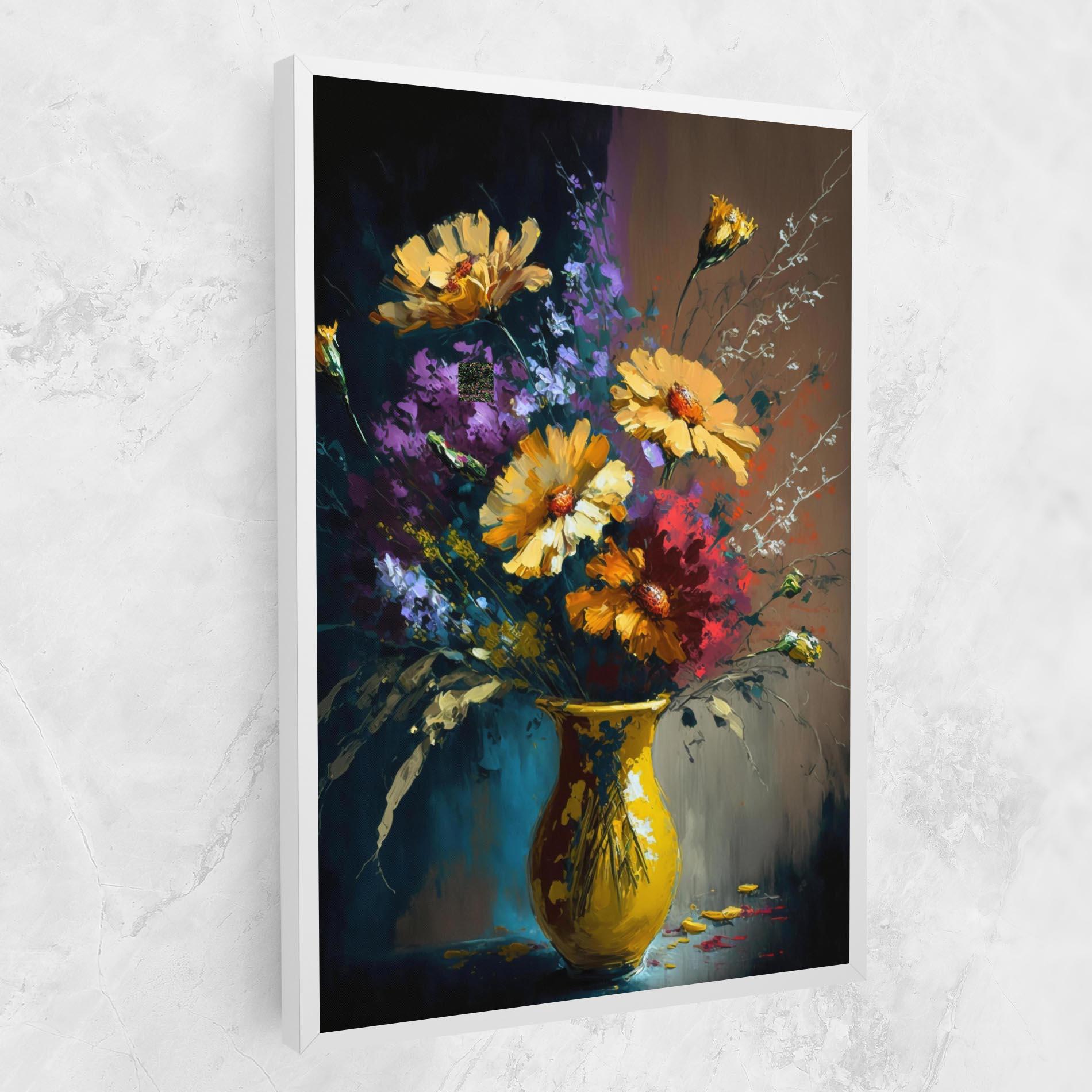 Tablou Canvas Yellow Art Vase mockup 1