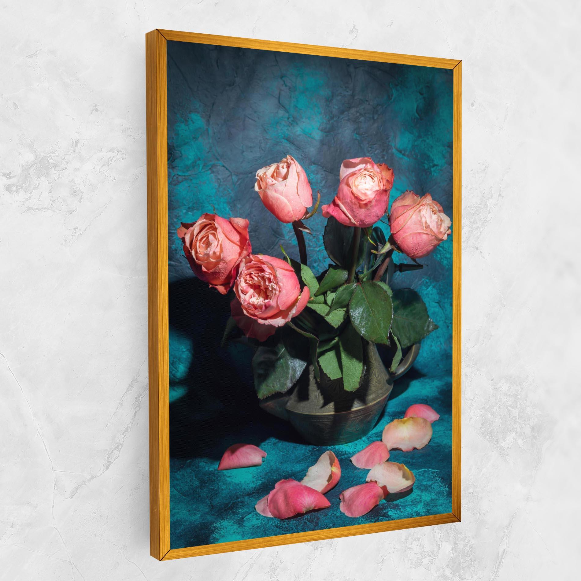 Tablou Canvas Bouquet Roses Vase mockup 1