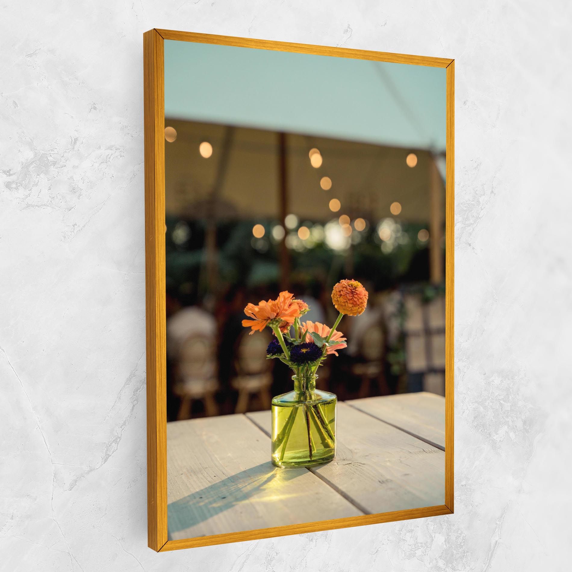 Orange Flowers Vase mockup 1