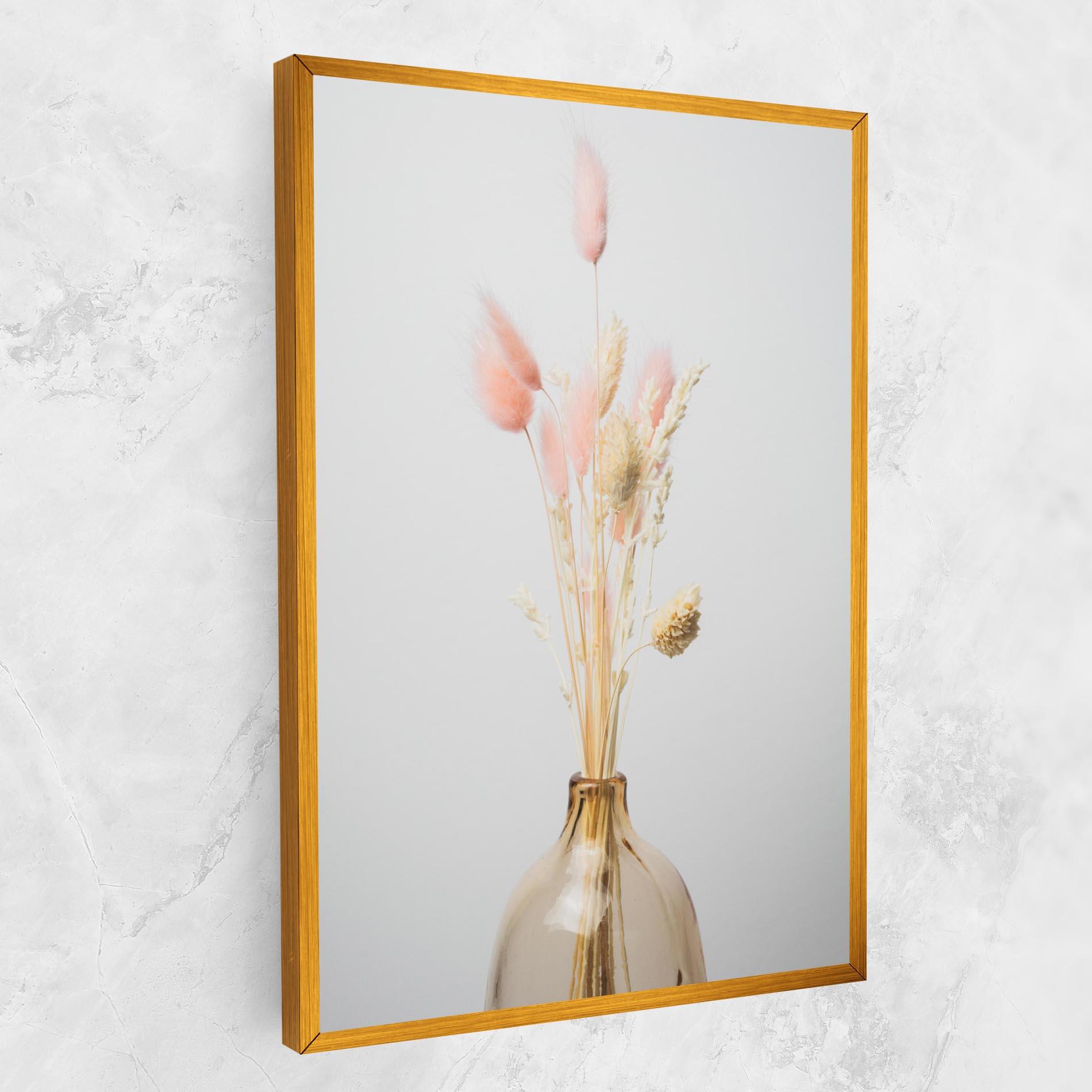 Tablou Canvas Pink Cream Flower Vase mockup 1