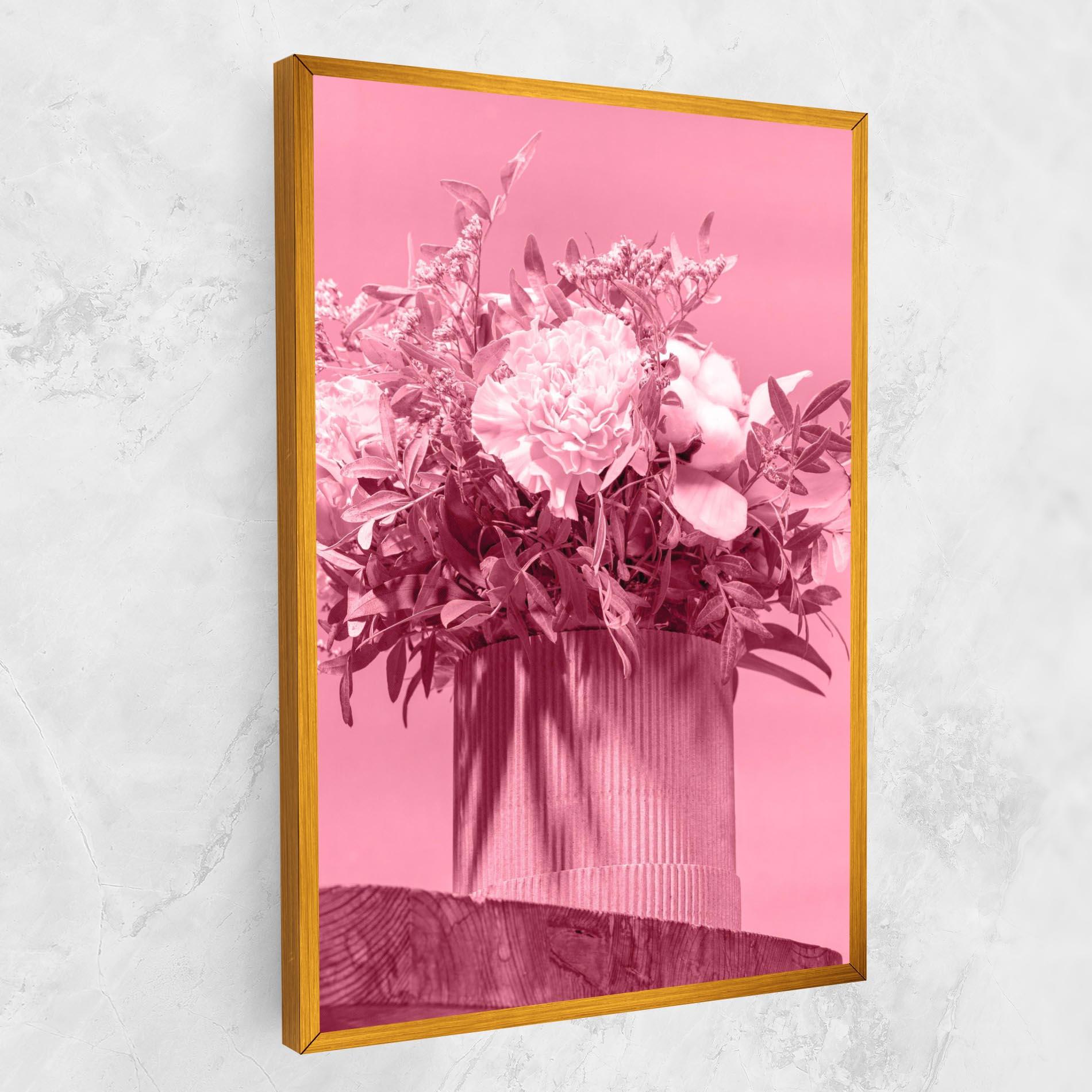 Tablou Canvas Pink Light Vase mockup 1
