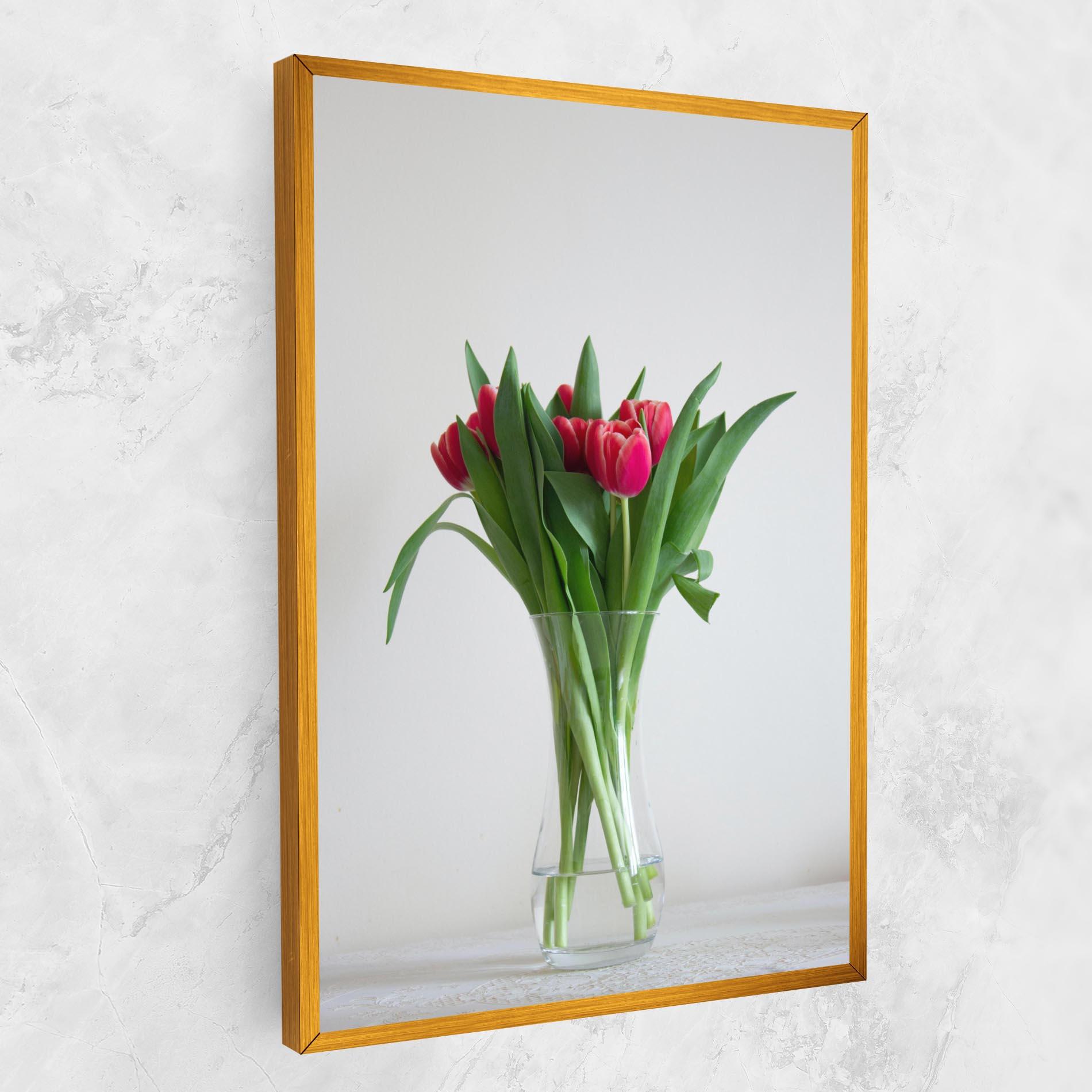 Tablou Canvas Pretty Tulips Vase mockup 1