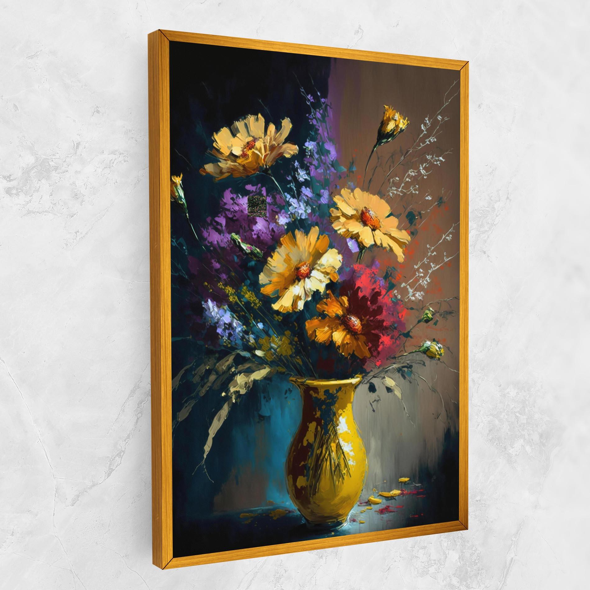 Tablou Canvas Yellow Art Vase mockup 1