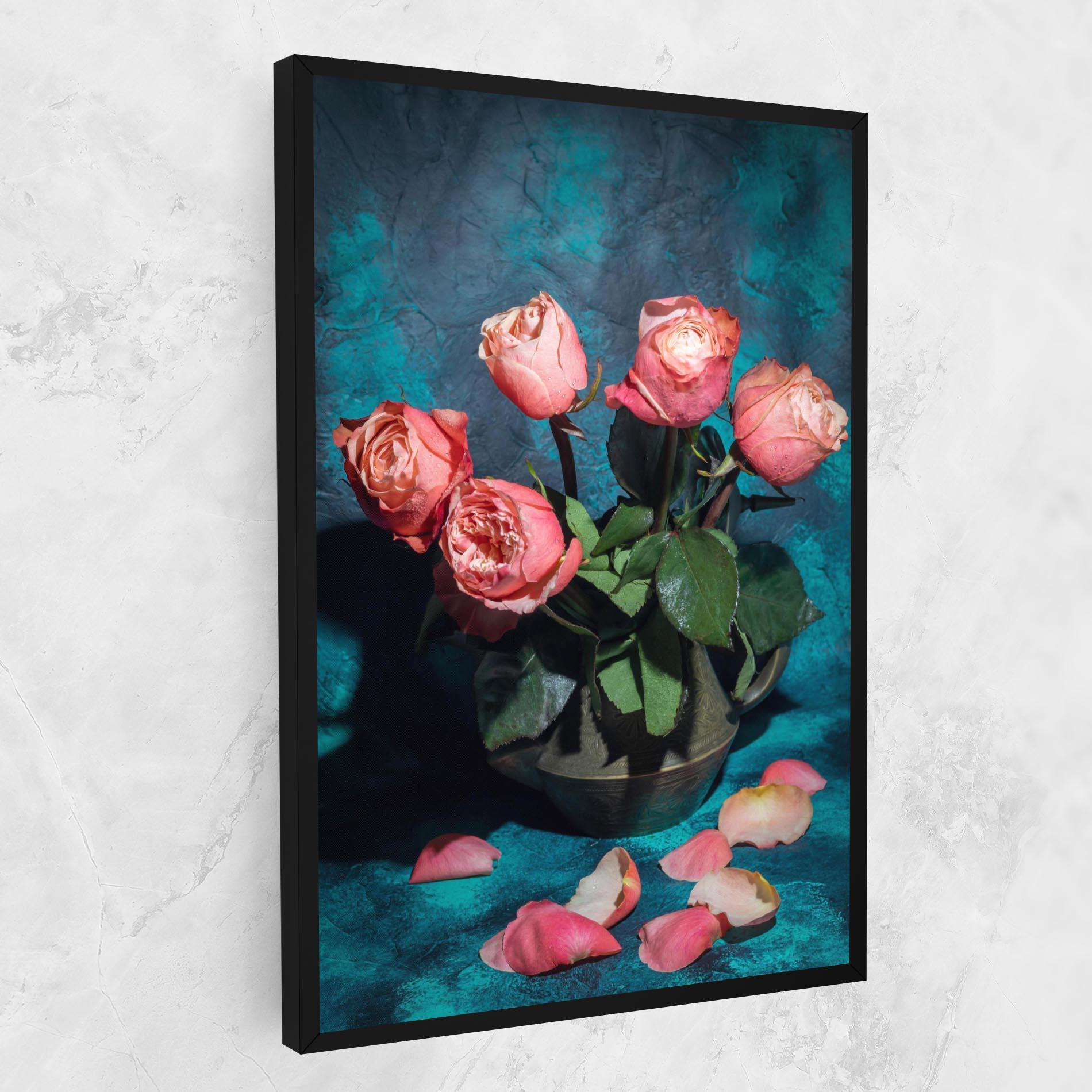 Tablou Canvas Bouquet Roses Vase mockup 1