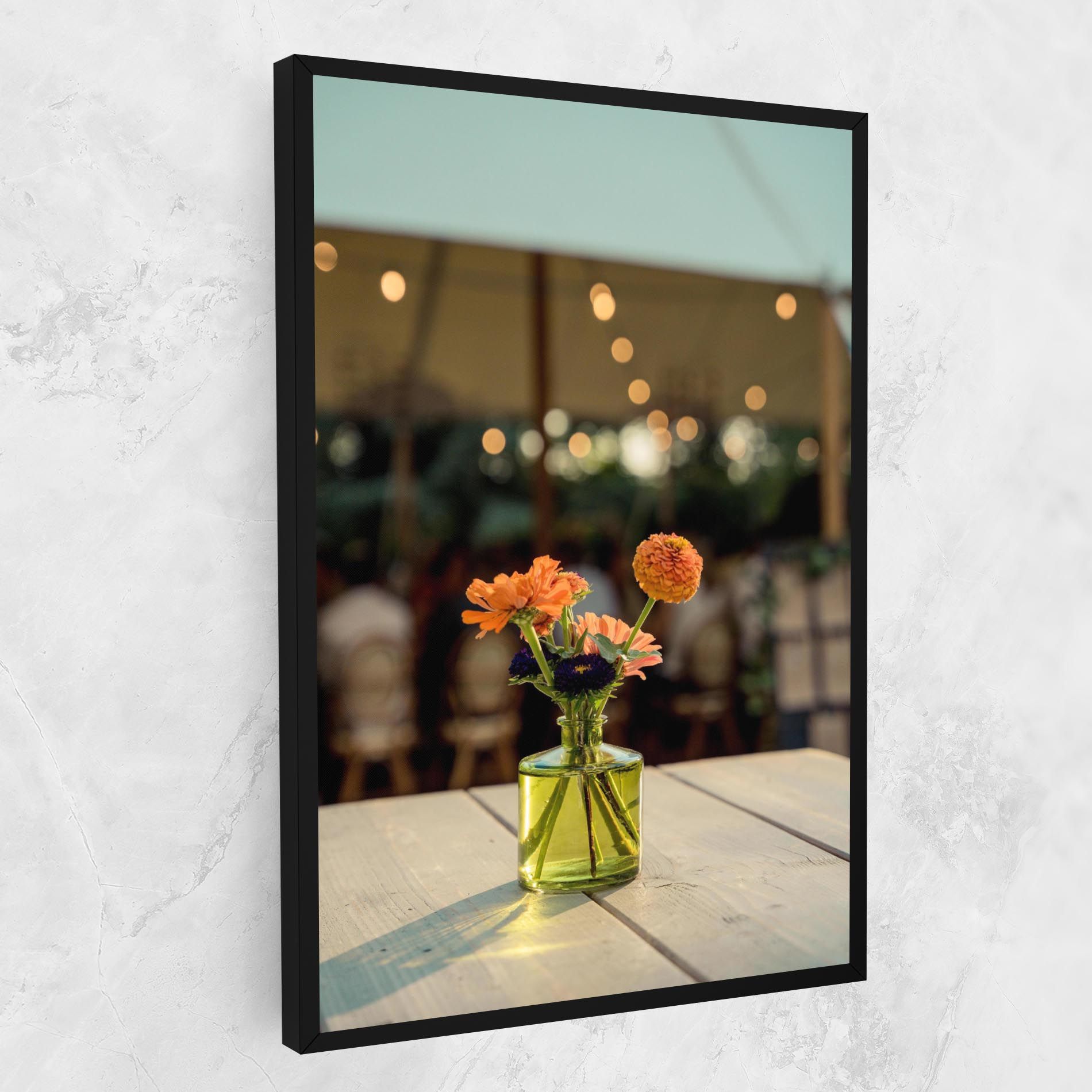 Orange Flowers Vase mockup 1