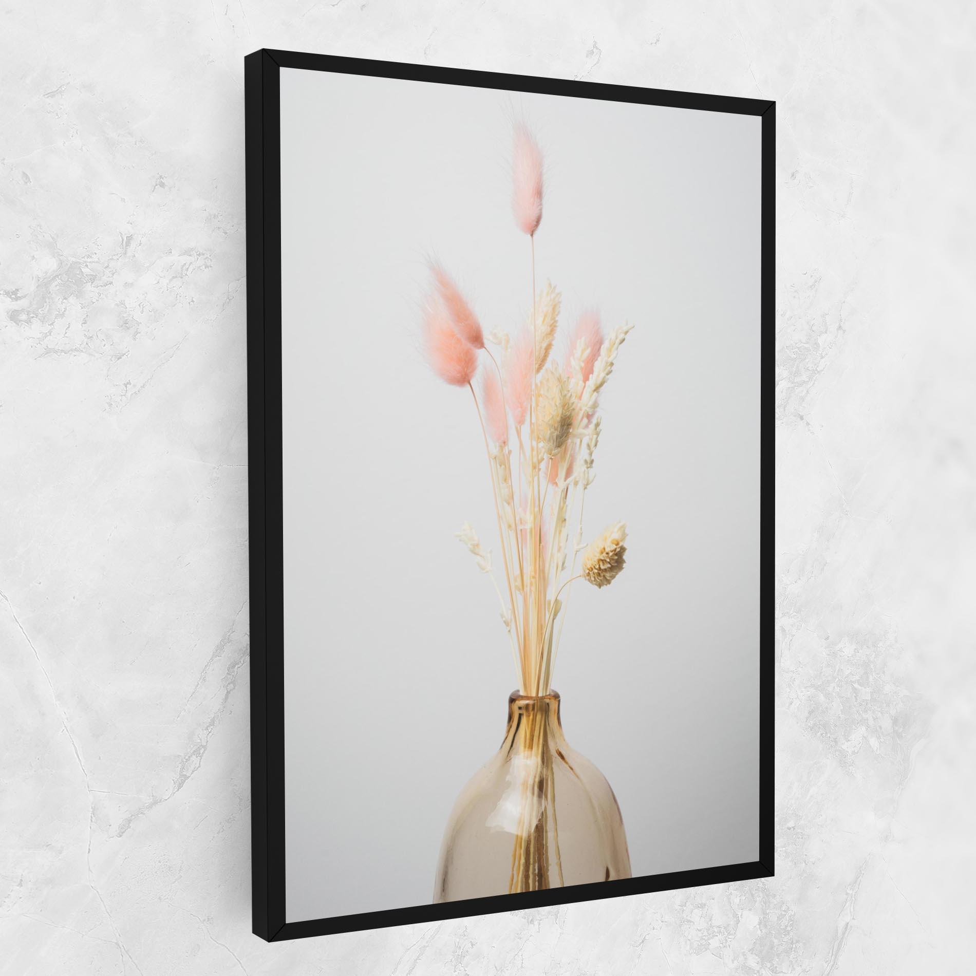 Tablou Canvas Pink Cream Flower Vase mockup 1
