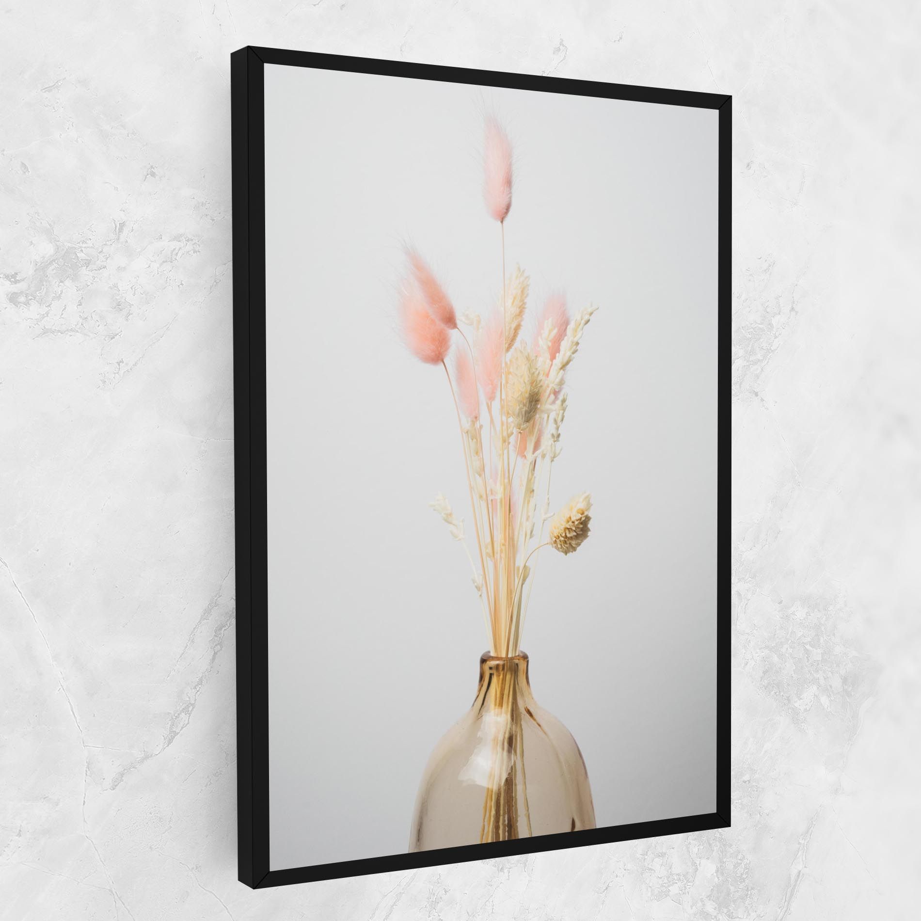 Pink Cream Flower Vase mockup 1