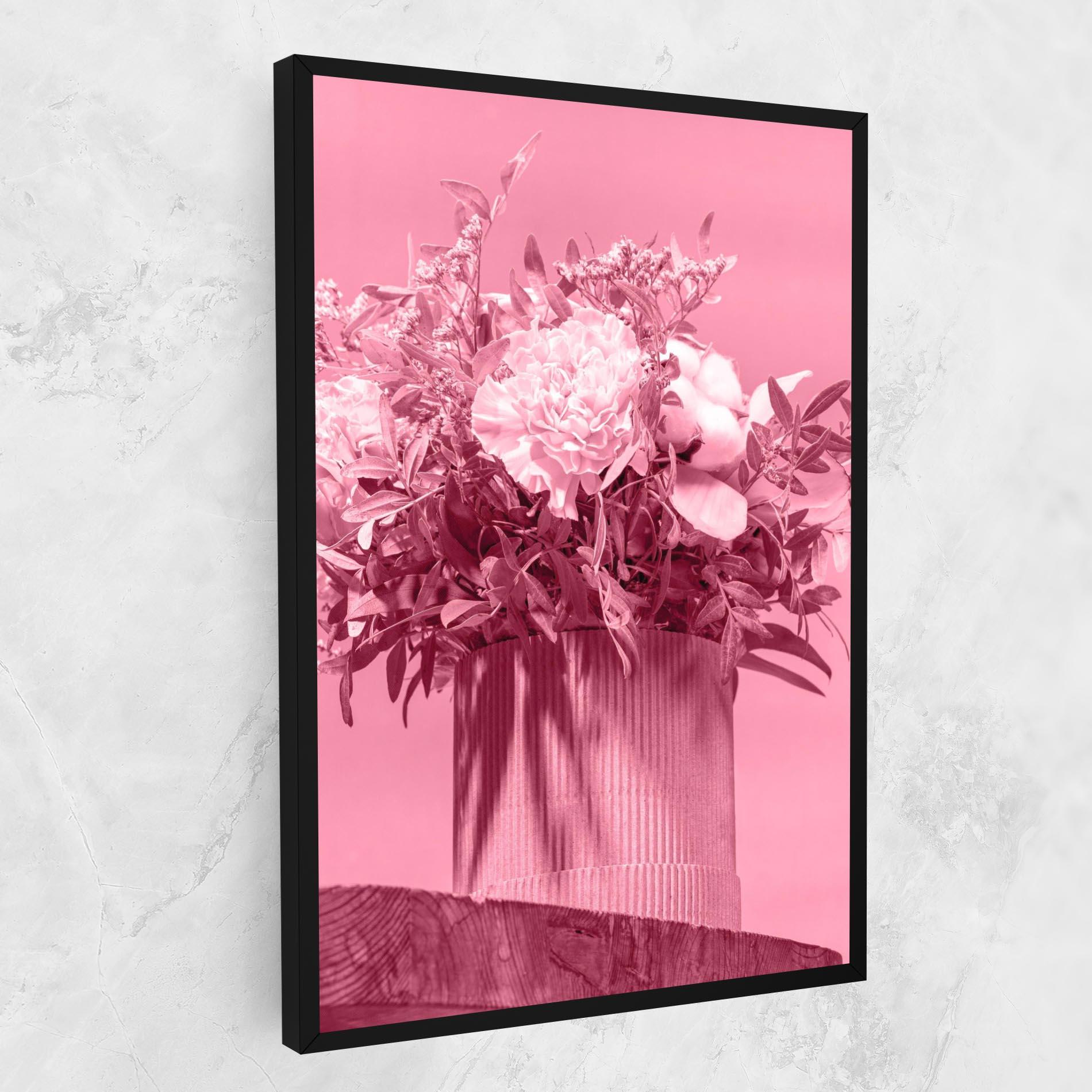 Tablou Canvas Pink Light Vase mockup 1