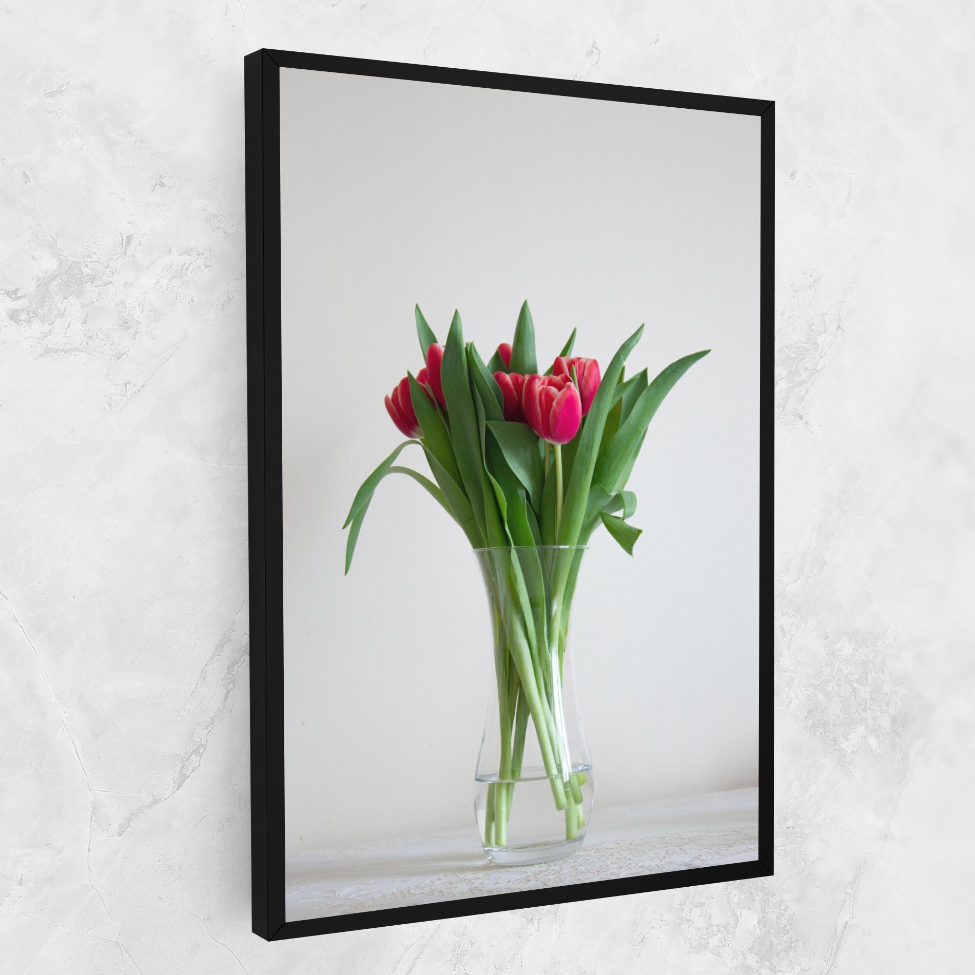 Tablou Canvas Pretty Tulips Vase mockup 1