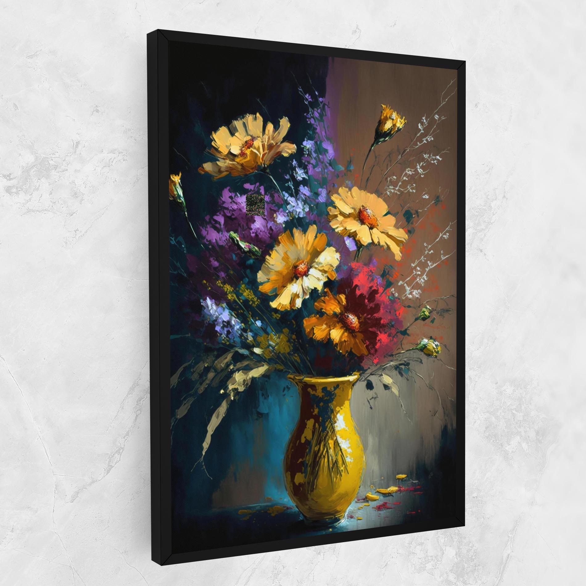 Tablou Canvas Yellow Art Vase mockup 1