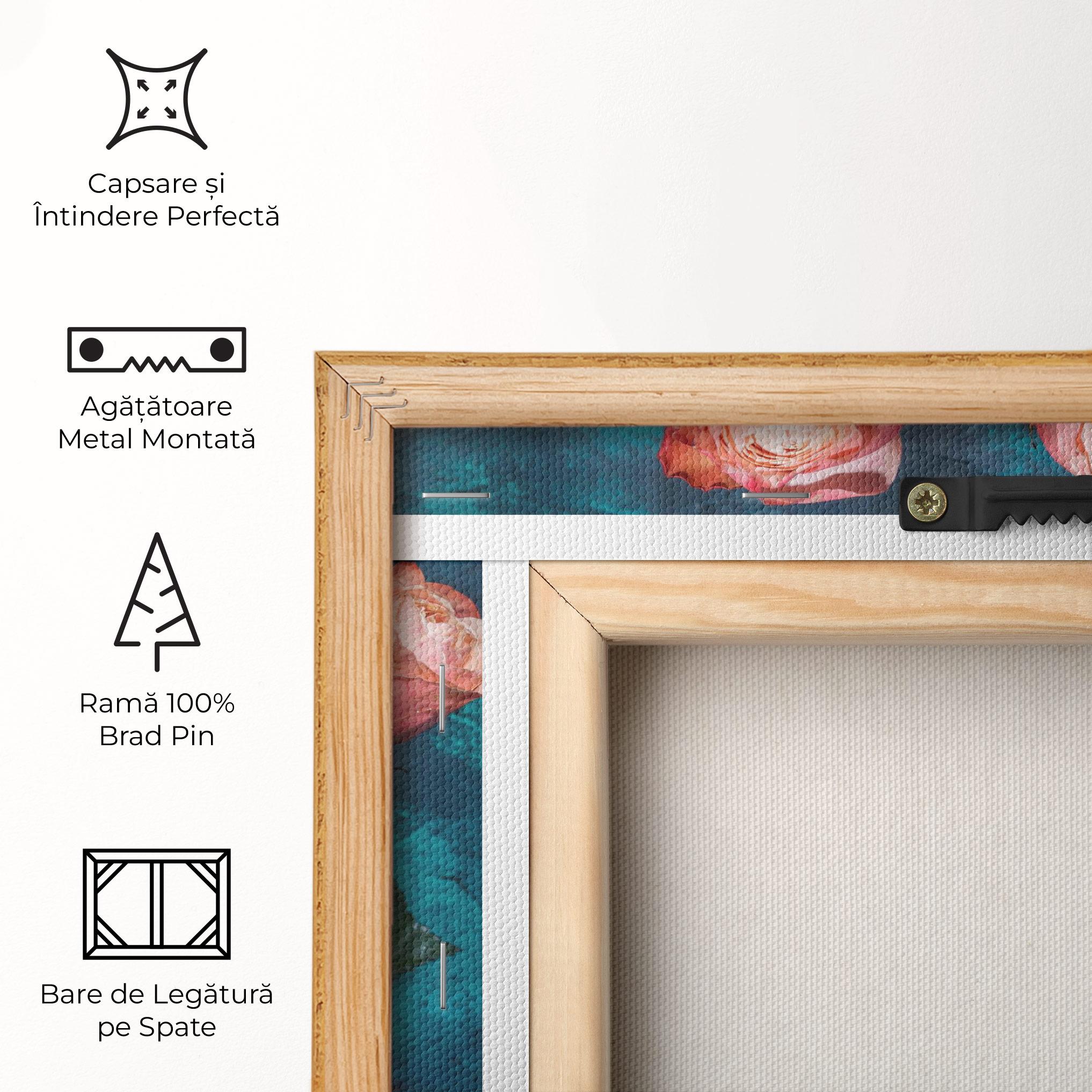 Tablou Canvas Bouquet Roses Vase mockup 5