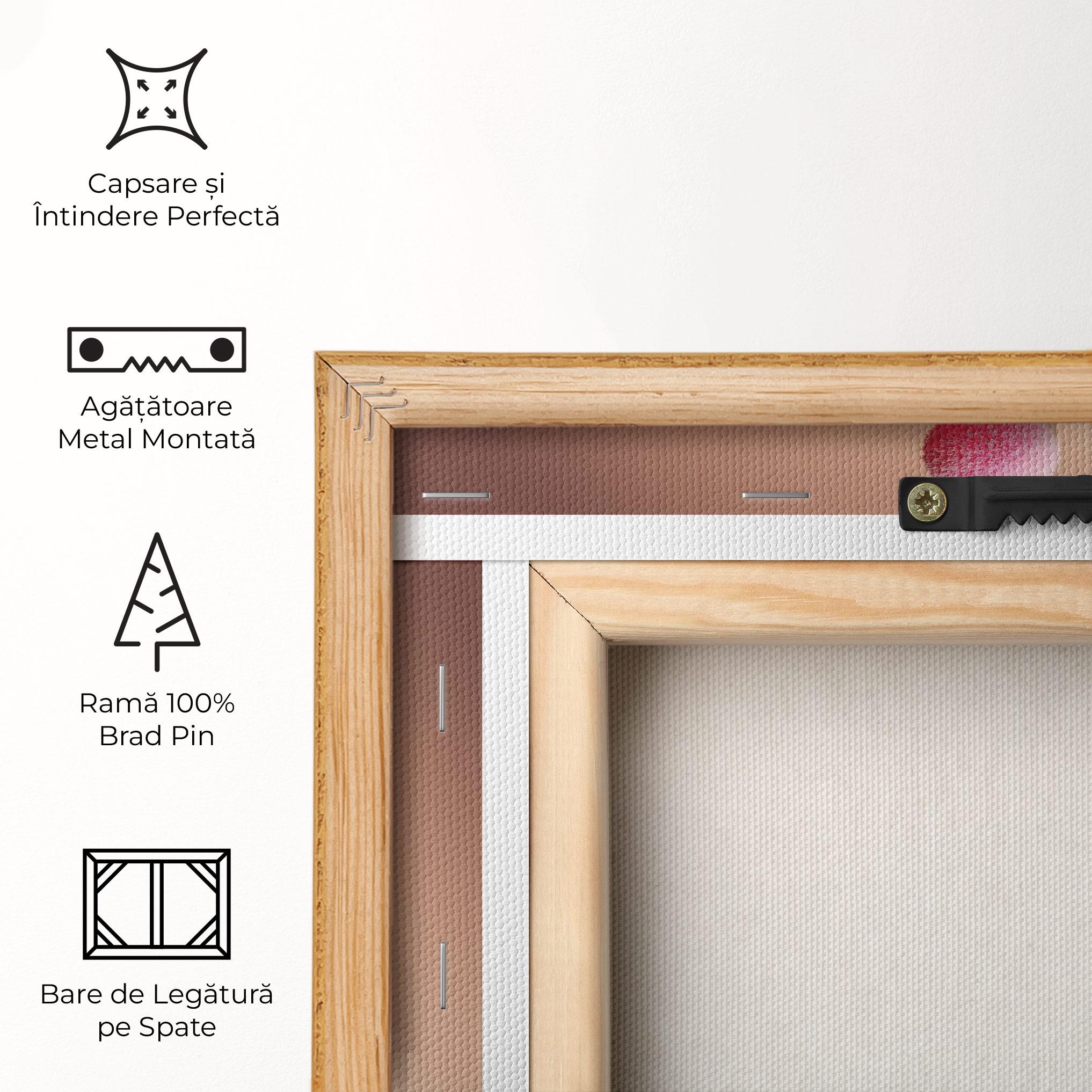 Tablou Canvas Pink Circle Vase mockup 5