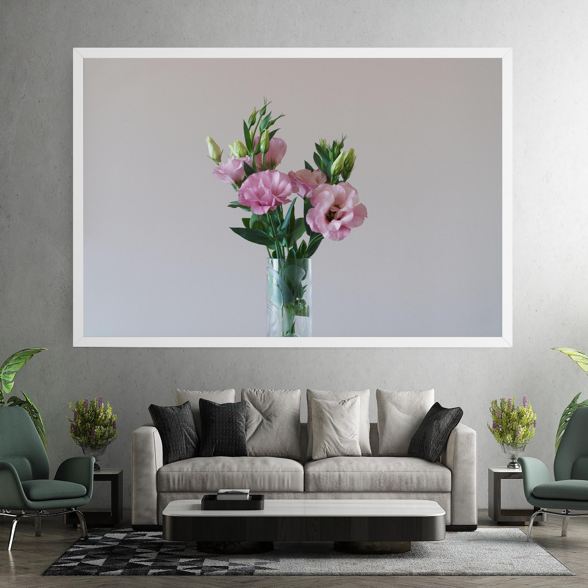 Tablou Canvas Pretty Pink Flower Vase mockup 7