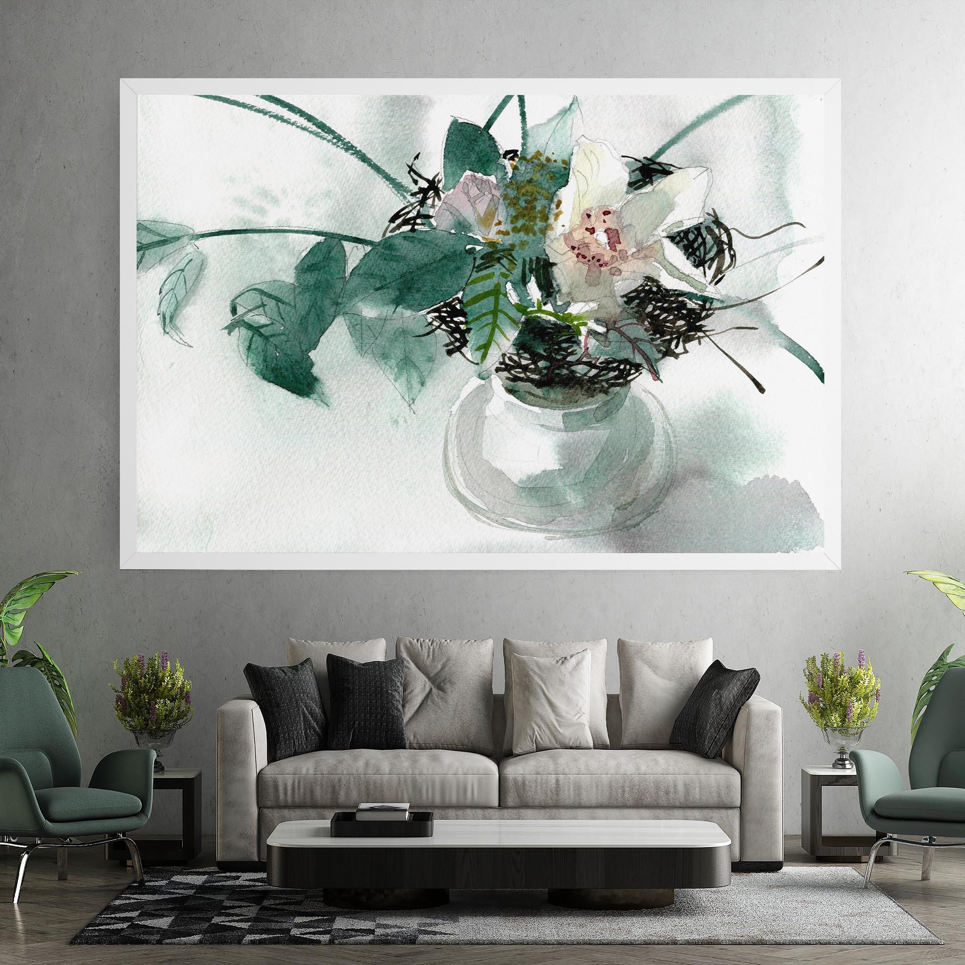 Tablou Canvas White Flower Vase mockup 7