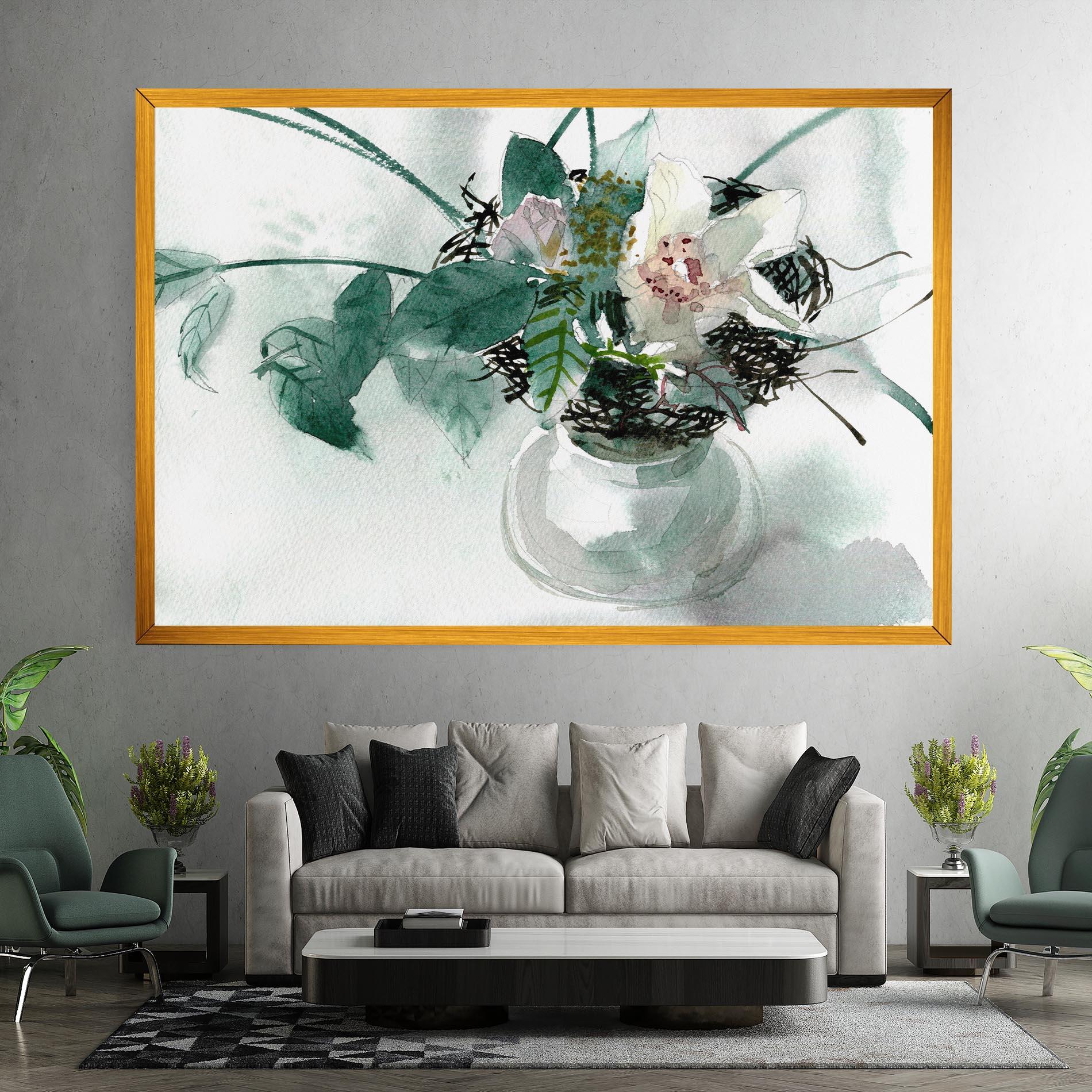 Tablou Canvas White Flower Vase mockup 7