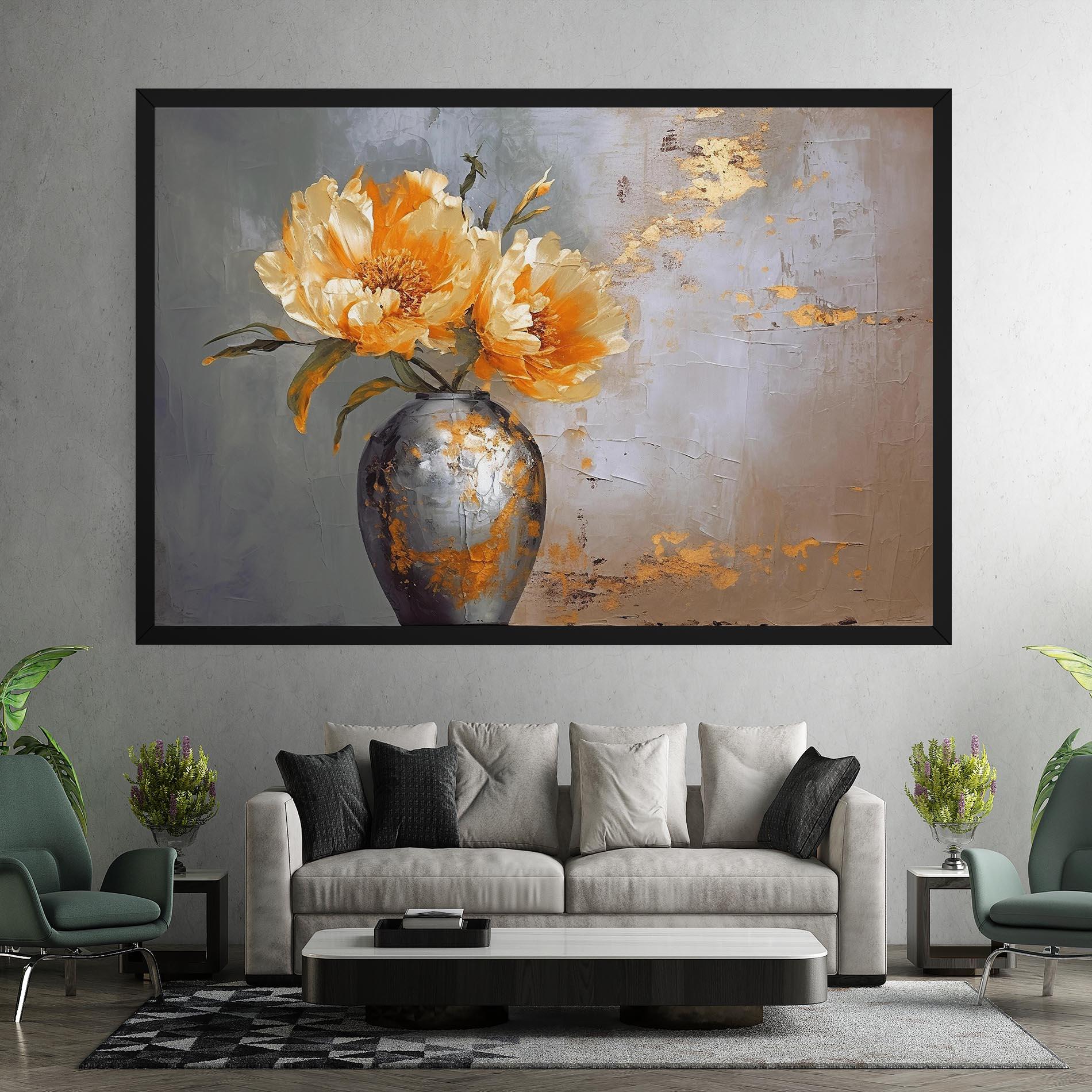 Tablou Canvas Grey Painting Vase mockup 7