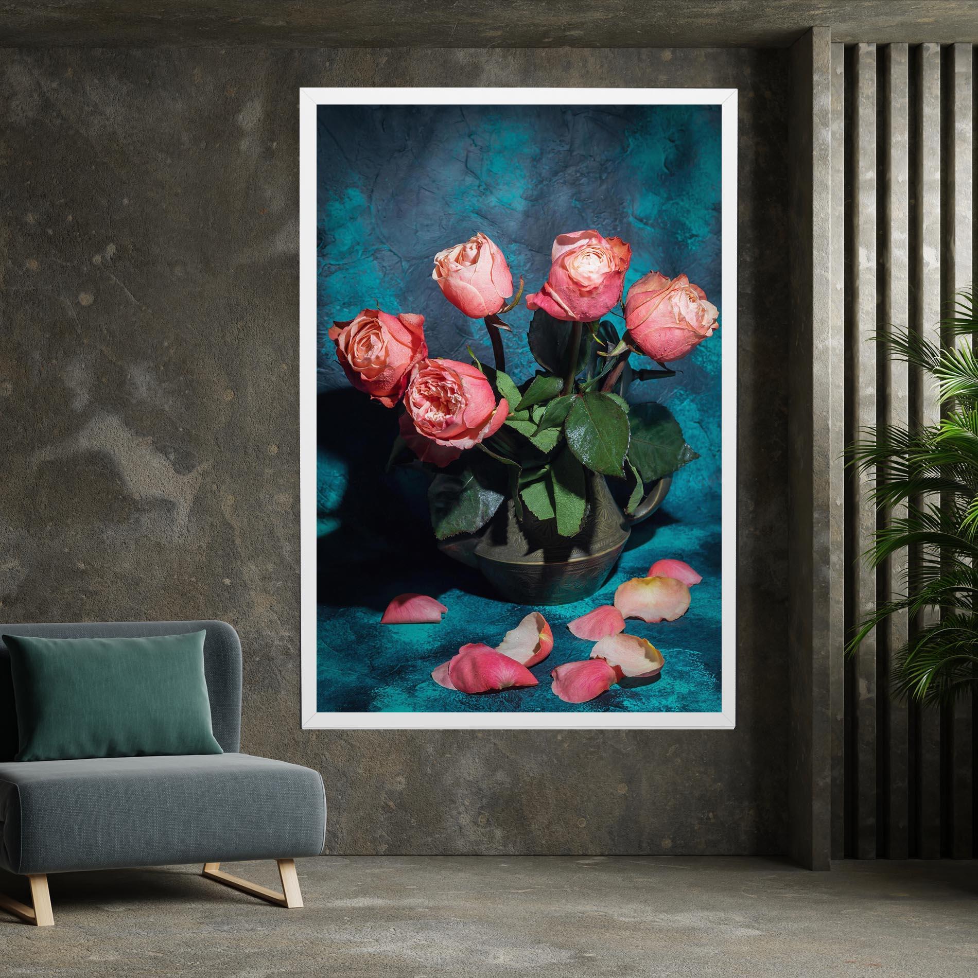Tablou Canvas Bouquet Roses Vase mockup 7