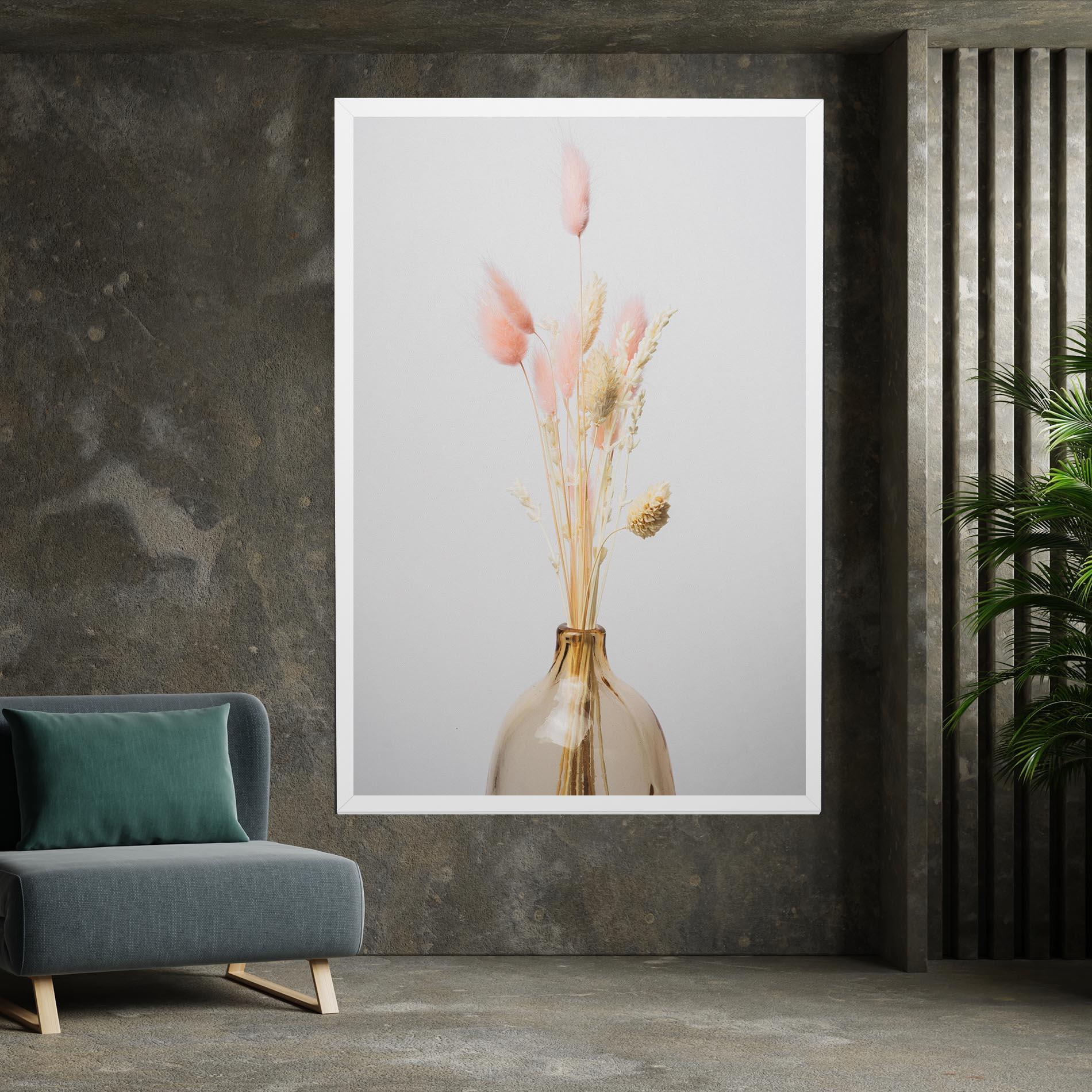 Tablou Canvas Pink Cream Flower Vase mockup 7