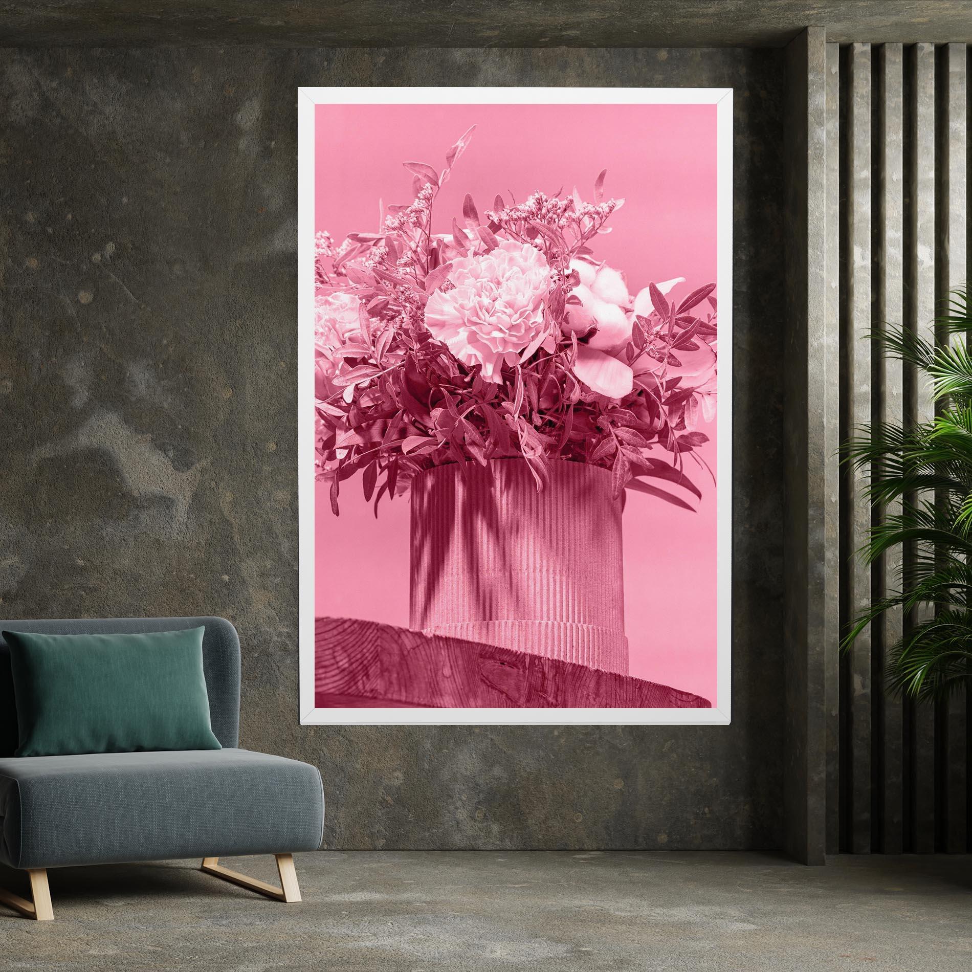 Tablou Canvas Pink Light Vase mockup 7