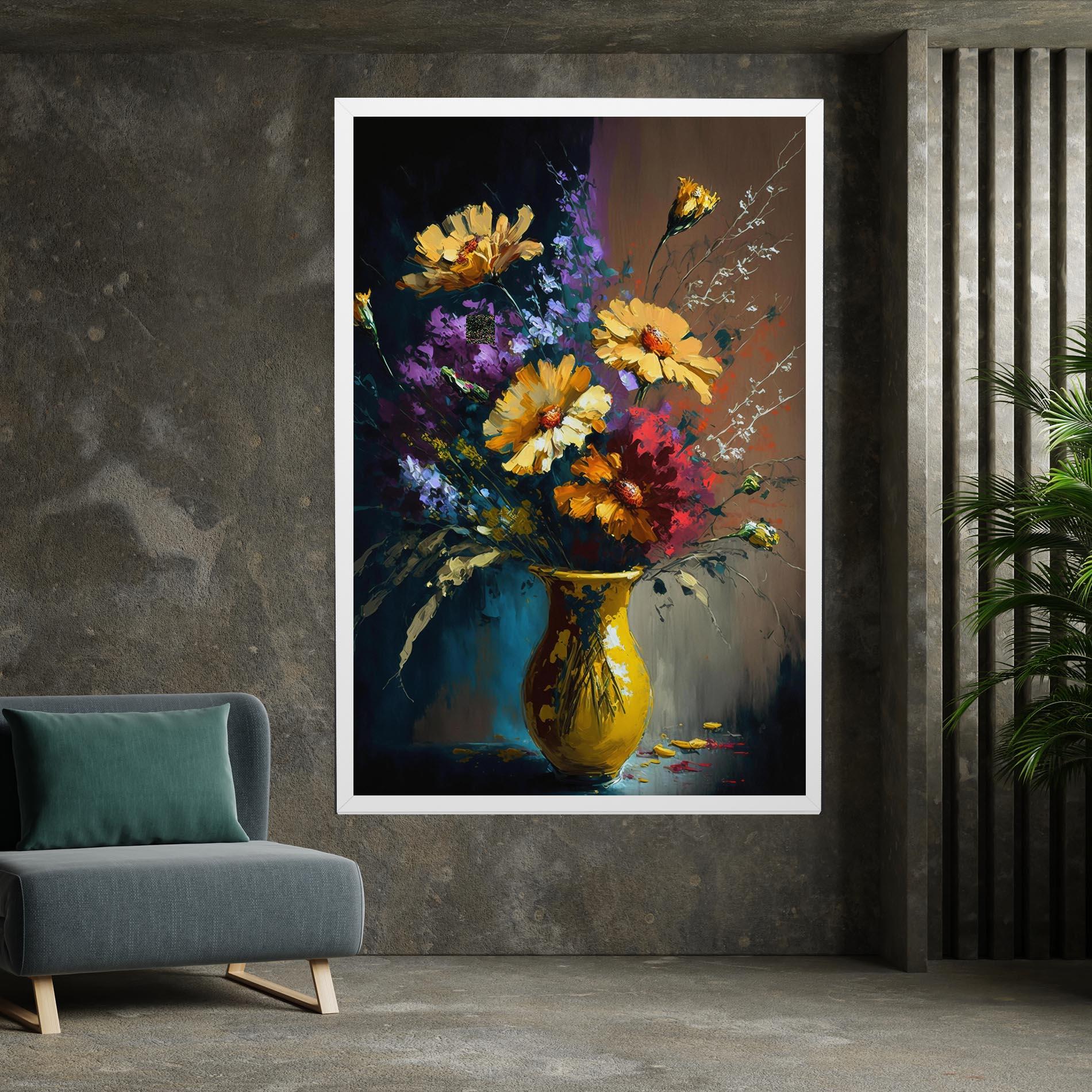Tablou Canvas Yellow Art Vase mockup 7