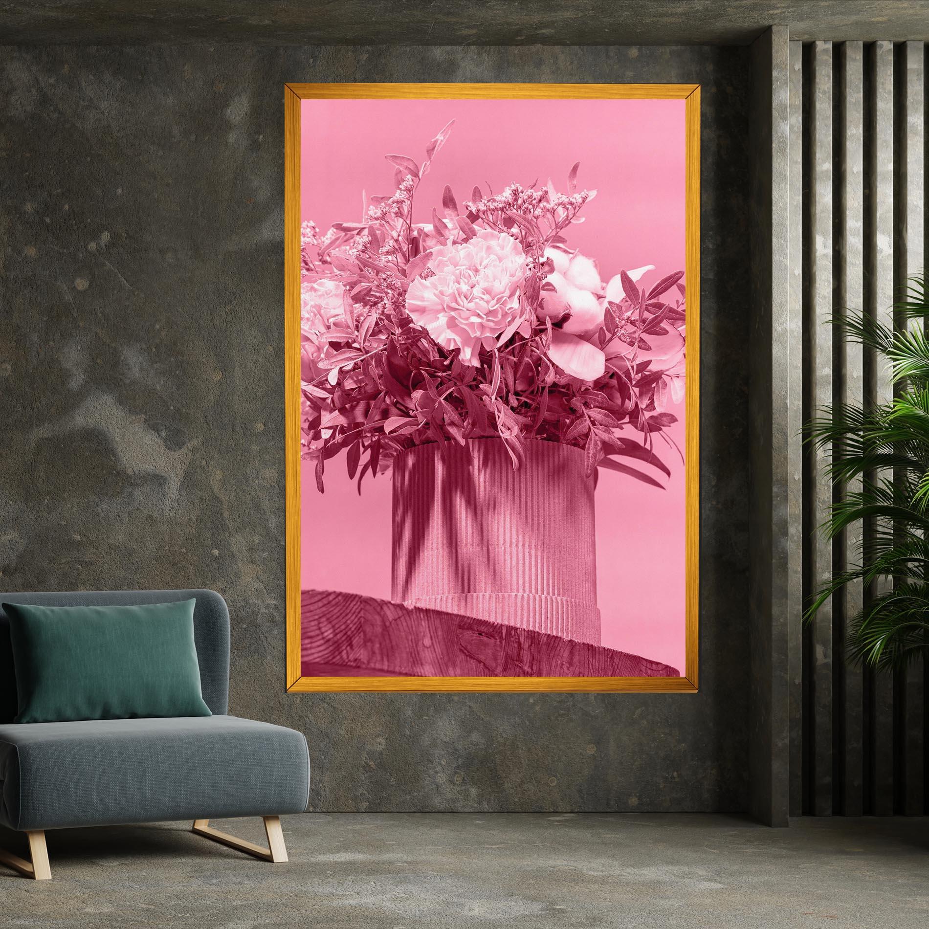 Tablou Canvas Pink Light Vase mockup 7