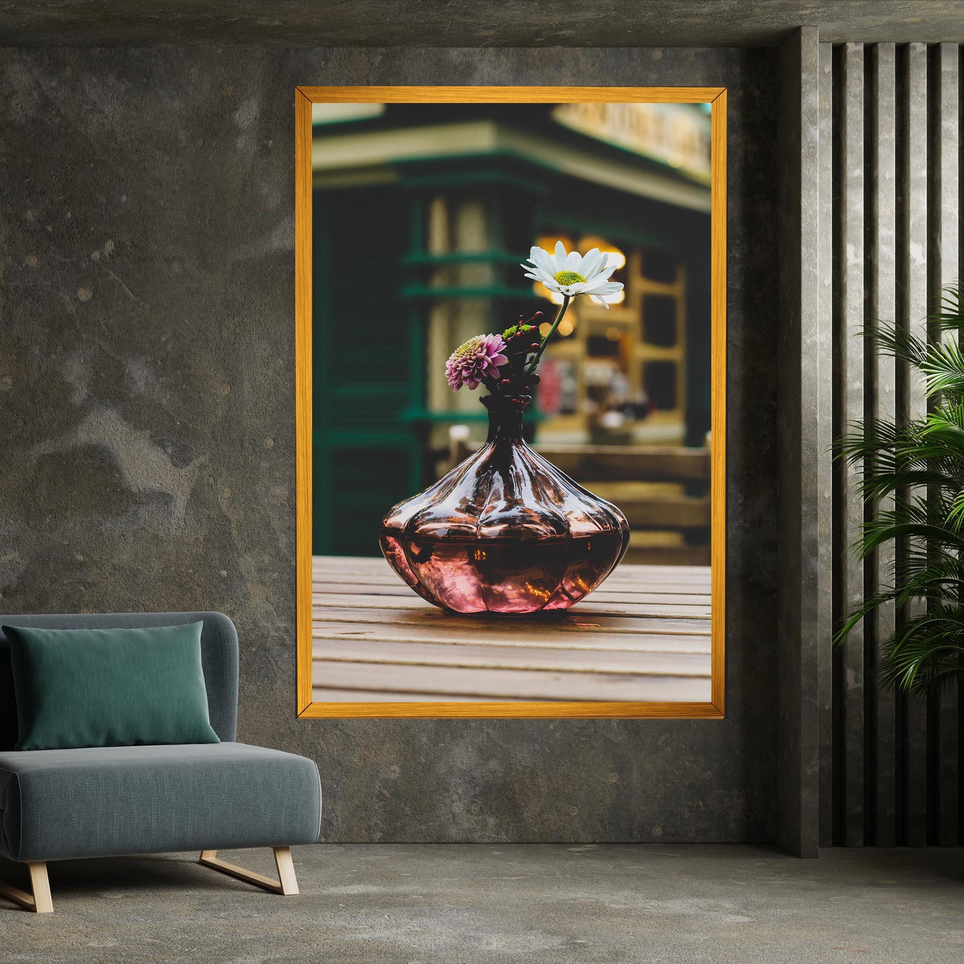 Tablou Canvas Pink Vase Flower mockup 7