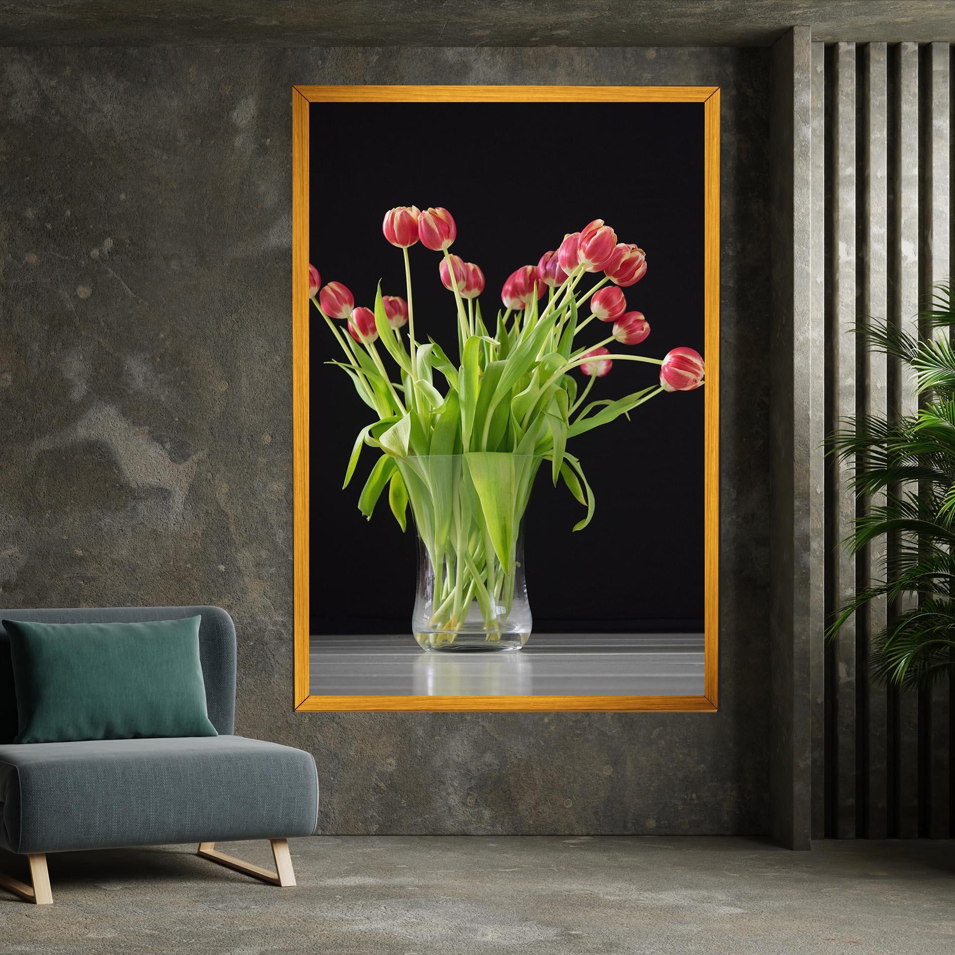 Tablou Canvas Tiny Tulips Vase mockup 7