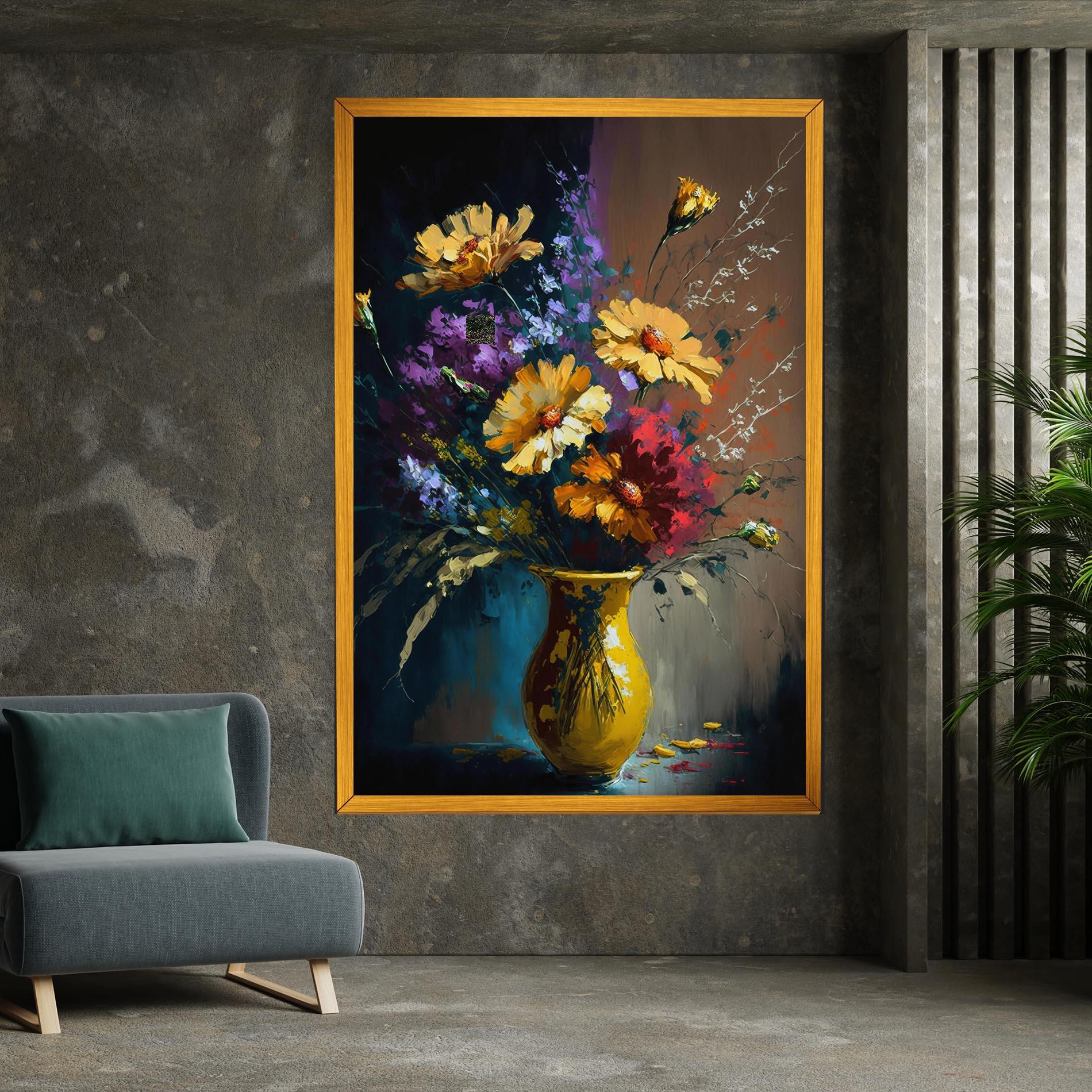Tablou Canvas Yellow Art Vase mockup 7