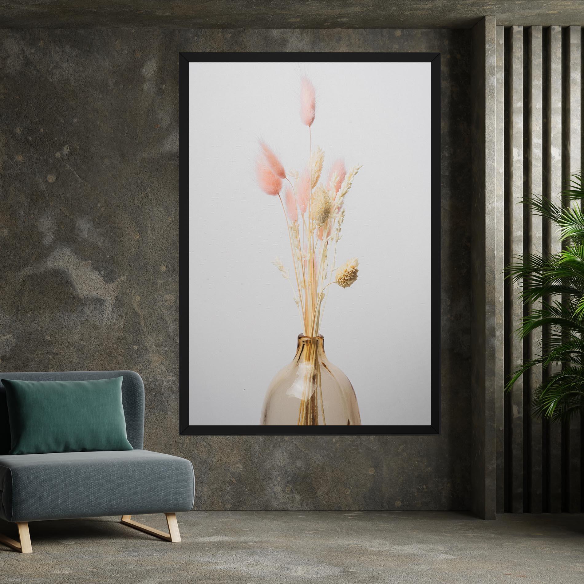 Tablou Canvas Pink Cream Flower Vase mockup 7