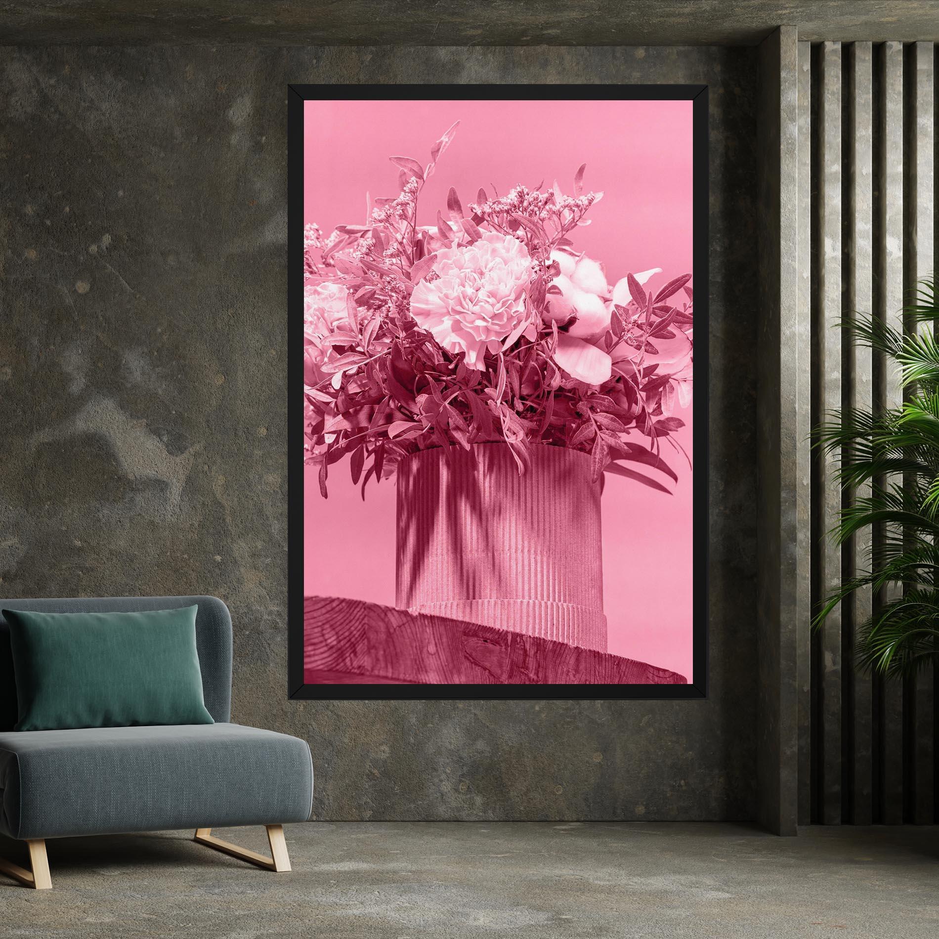 Tablou Canvas Pink Light Vase mockup 7