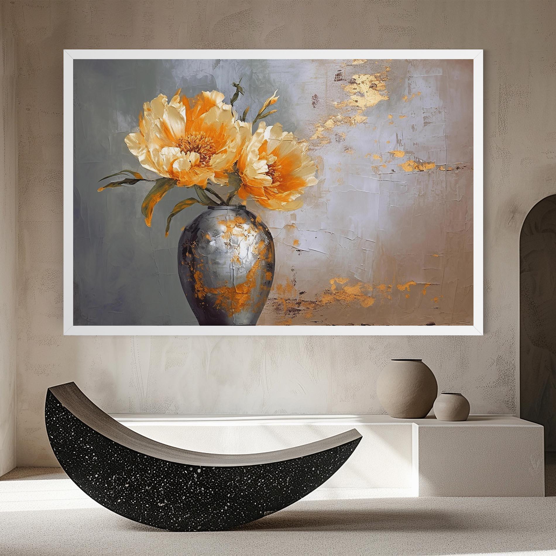 Tablou Canvas Grey Painting Vase mockup 8