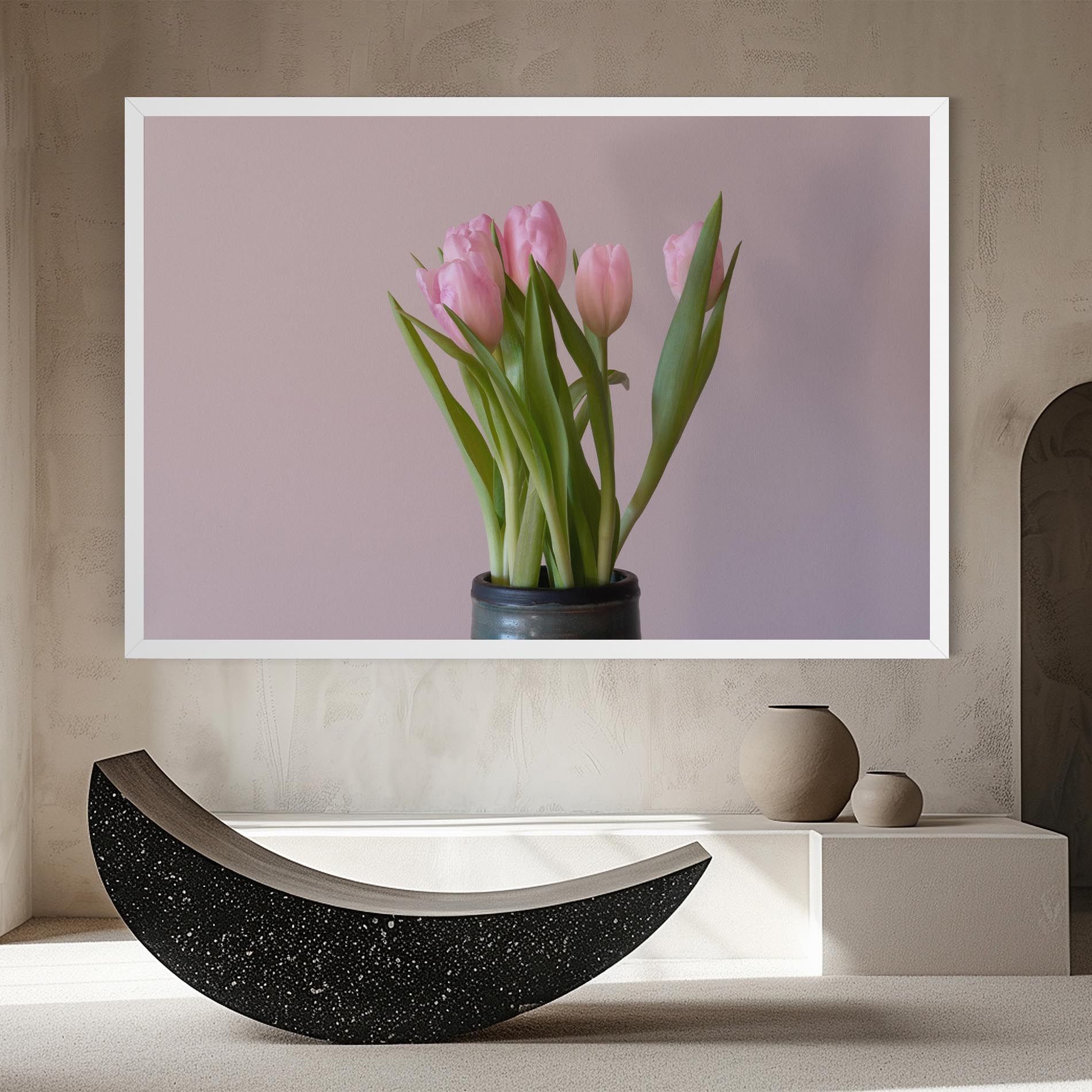 Pink Tulips Vase mockup 8